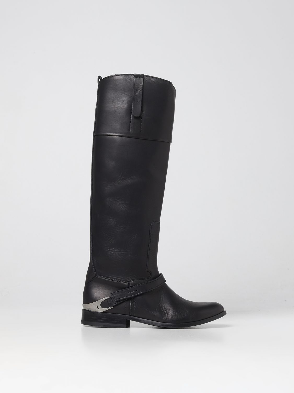 Shop Golden Goose Charlie  Leather Boot In Black