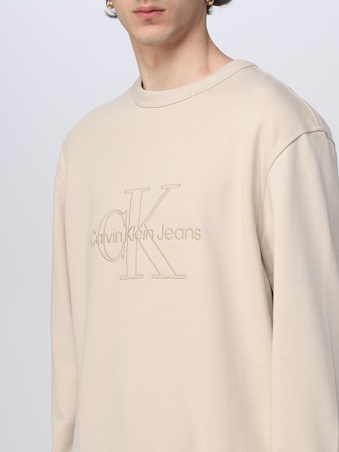 CALVIN KLEIN JEANS: sweater for man - Beige | Calvin Klein Jeans sweater  J30J322886 online on 