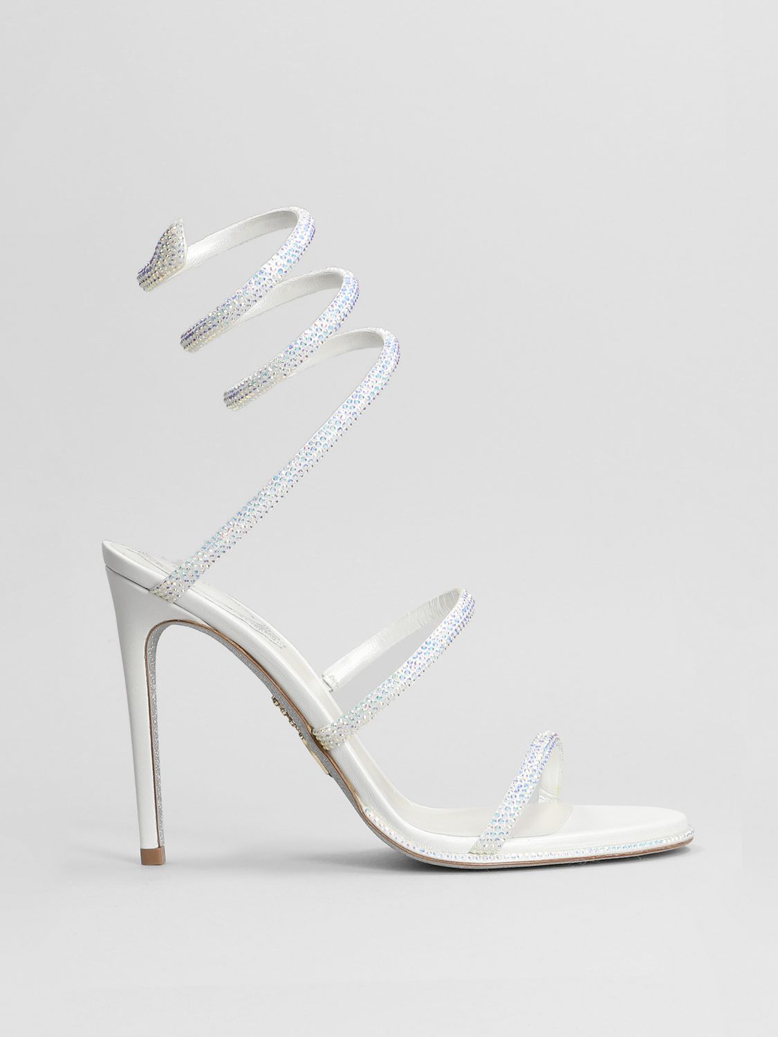 RENE CAOVILLA: flat sandals for woman - White | Rene Caovilla flat ...
