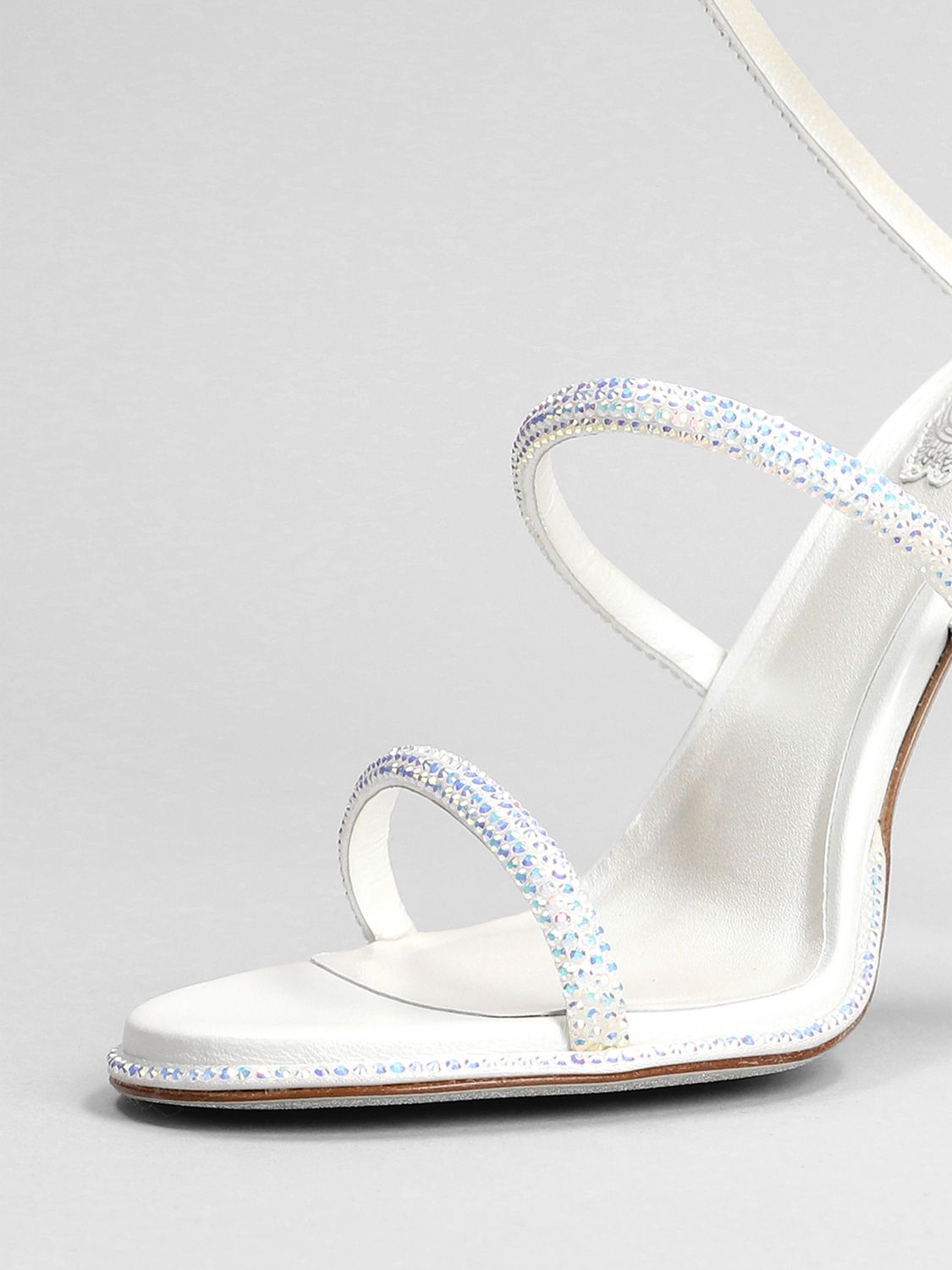 RENE CAOVILLA: flat sandals for woman - White | Rene Caovilla flat ...