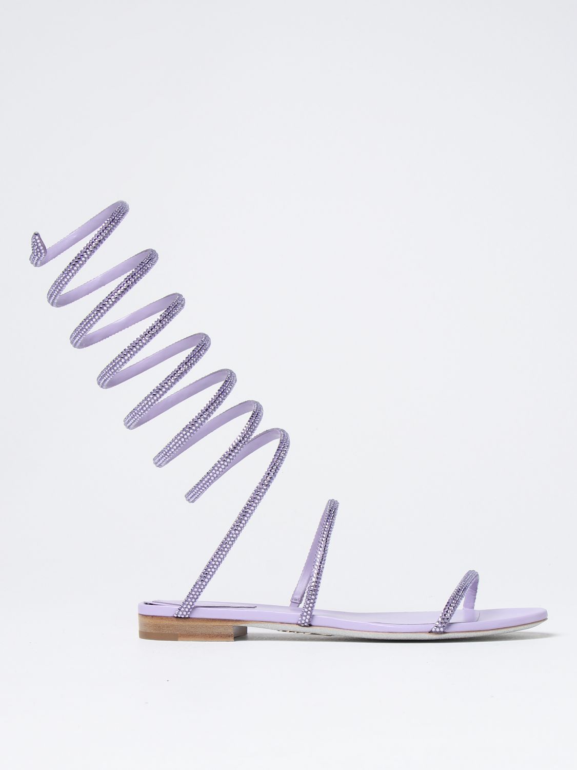 Sandales plates Rene Caovilla: Sandales plates Rene Caovilla femme violet 1