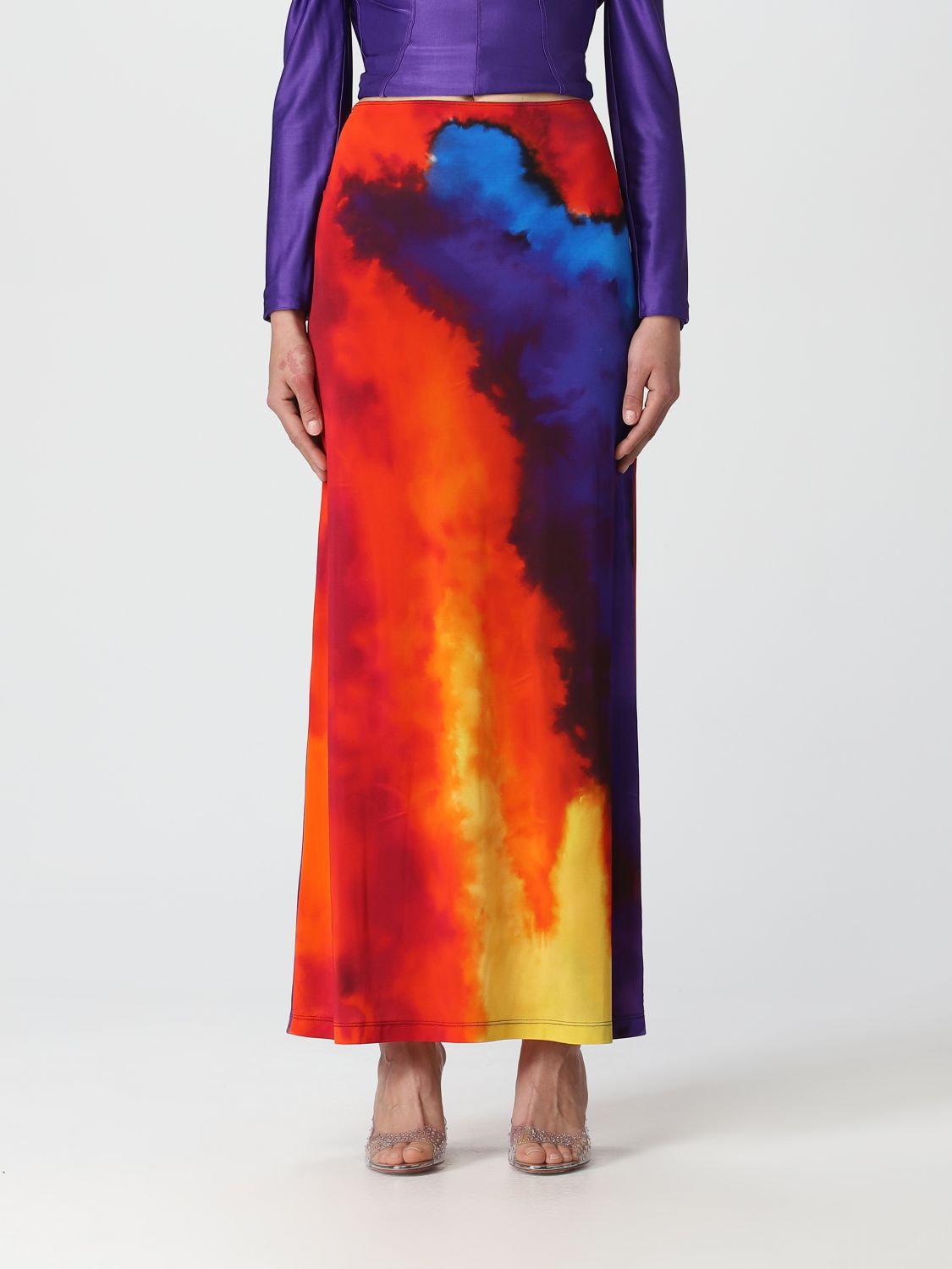 Shop Paco Rabanne Skirt Rabanne Woman Color Multicolor