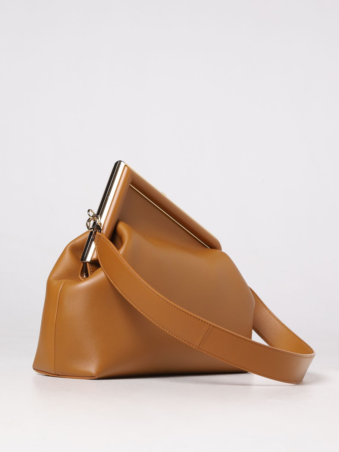 FENDI: First clutch in nappa leather - Brown  Fendi handbag 8BP127ABVE  online at