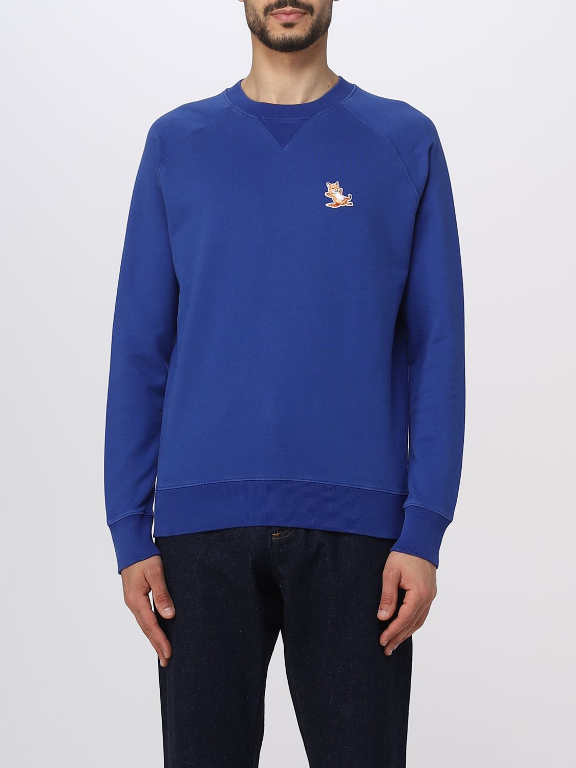 MAISON KITSUNÉ: sweatshirt for man - Blue | Maison Kitsuné sweatshirt ...