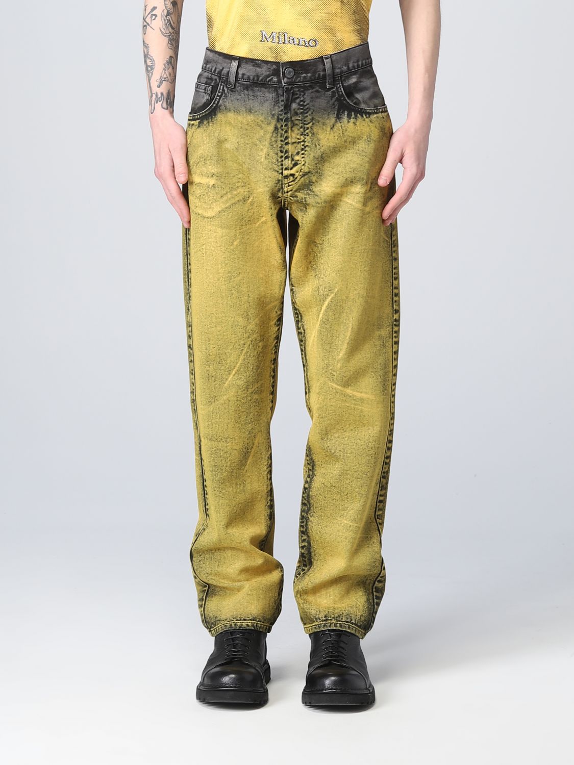 Moschino Couture Jeans  Men Color Yellow