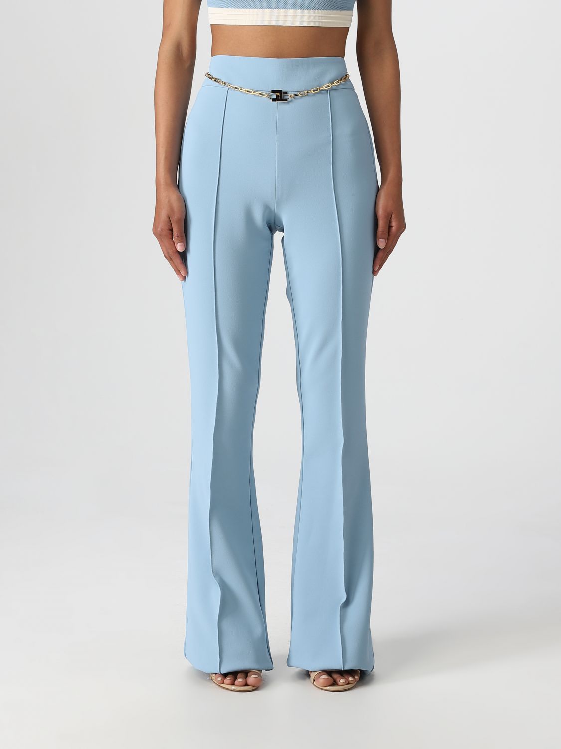 Elisabetta Franchi Pants Woman Color Gnawed Blue | ModeSens