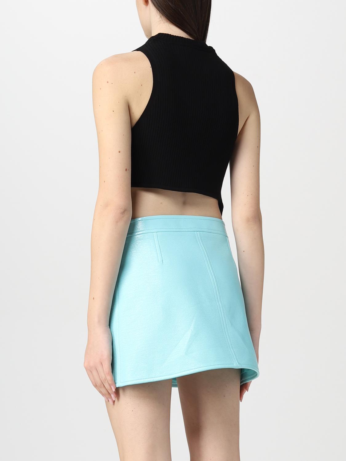 Top e Bluse Courrèges: Top Courrèges in misto viscosa nero 3
