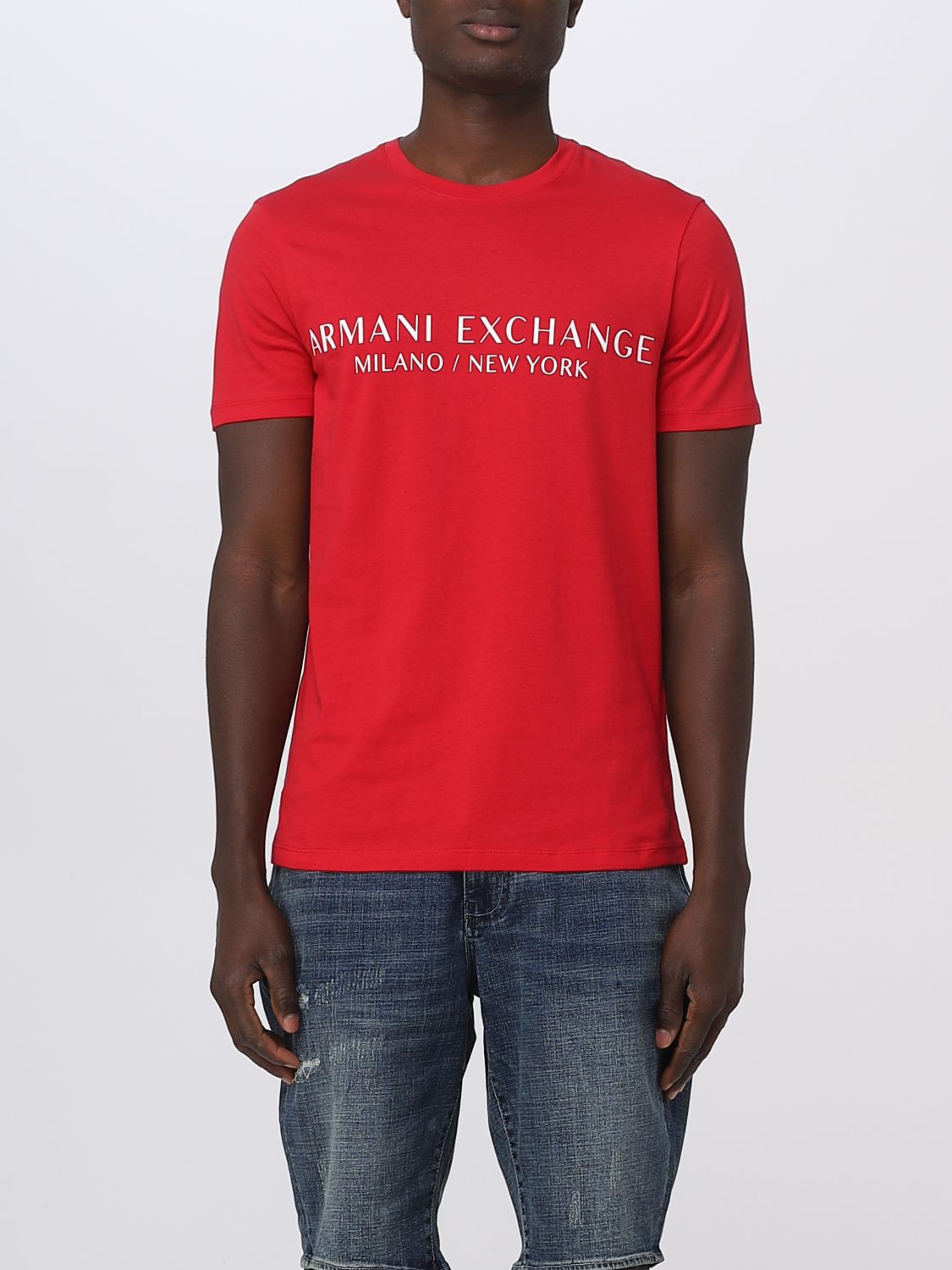 ARMANI EXCHANGE: t-shirt for man - Red | Armani Exchange t-shirt ...