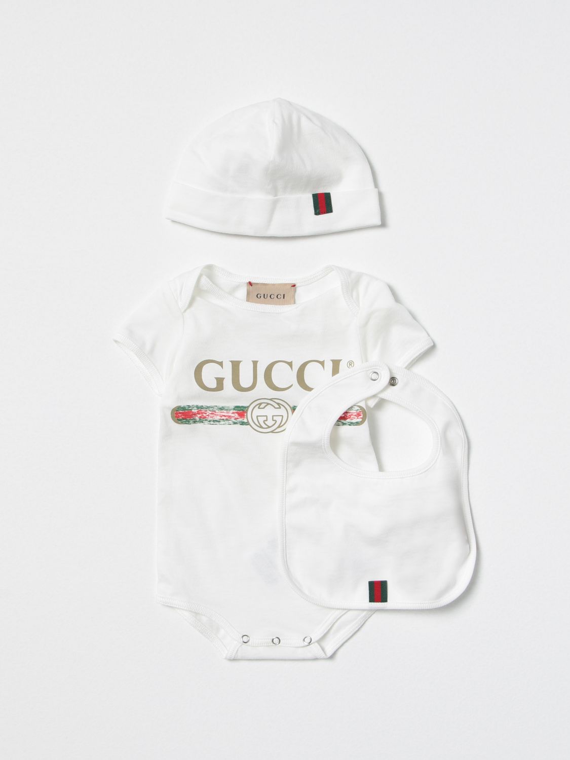 Scheur fout Diplomatieke kwesties GUCCI: bodysuit for baby - White | Gucci bodysuit 516326X9U05 online on  GIGLIO.COM