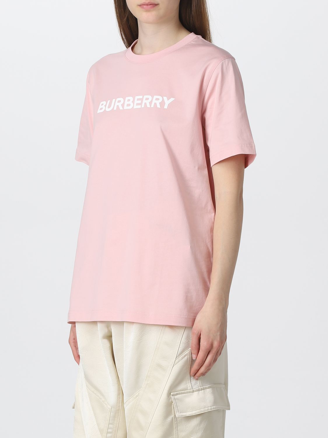 BURBERRY: Camiseta para mujer, Rosa | Camiseta Burberry 8067529 en línea en  