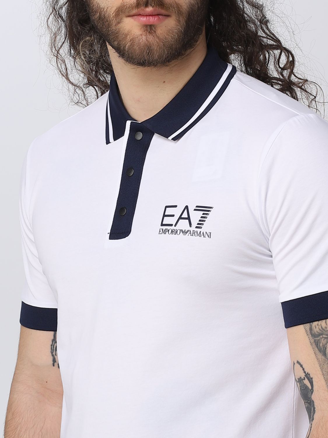 kroon Leeds Makkelijk te begrijpen EA7: polo shirt for man - White | Ea7 polo shirt 3RPF17PJ03Z online on  GIGLIO.COM