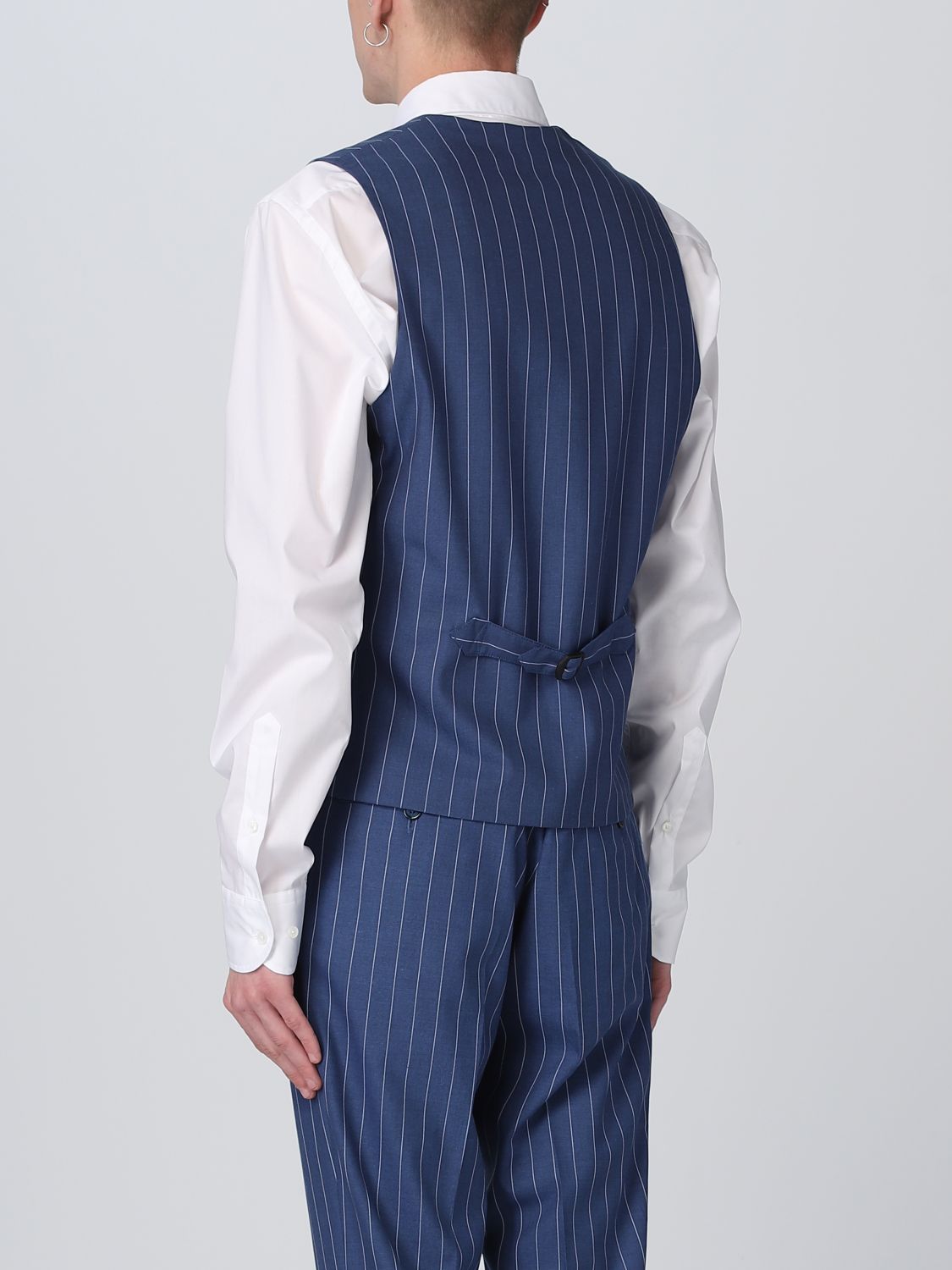 Waistcoat Daniele Alessandrini: Daniele Alessandrini waistcoat for men royal blue 3