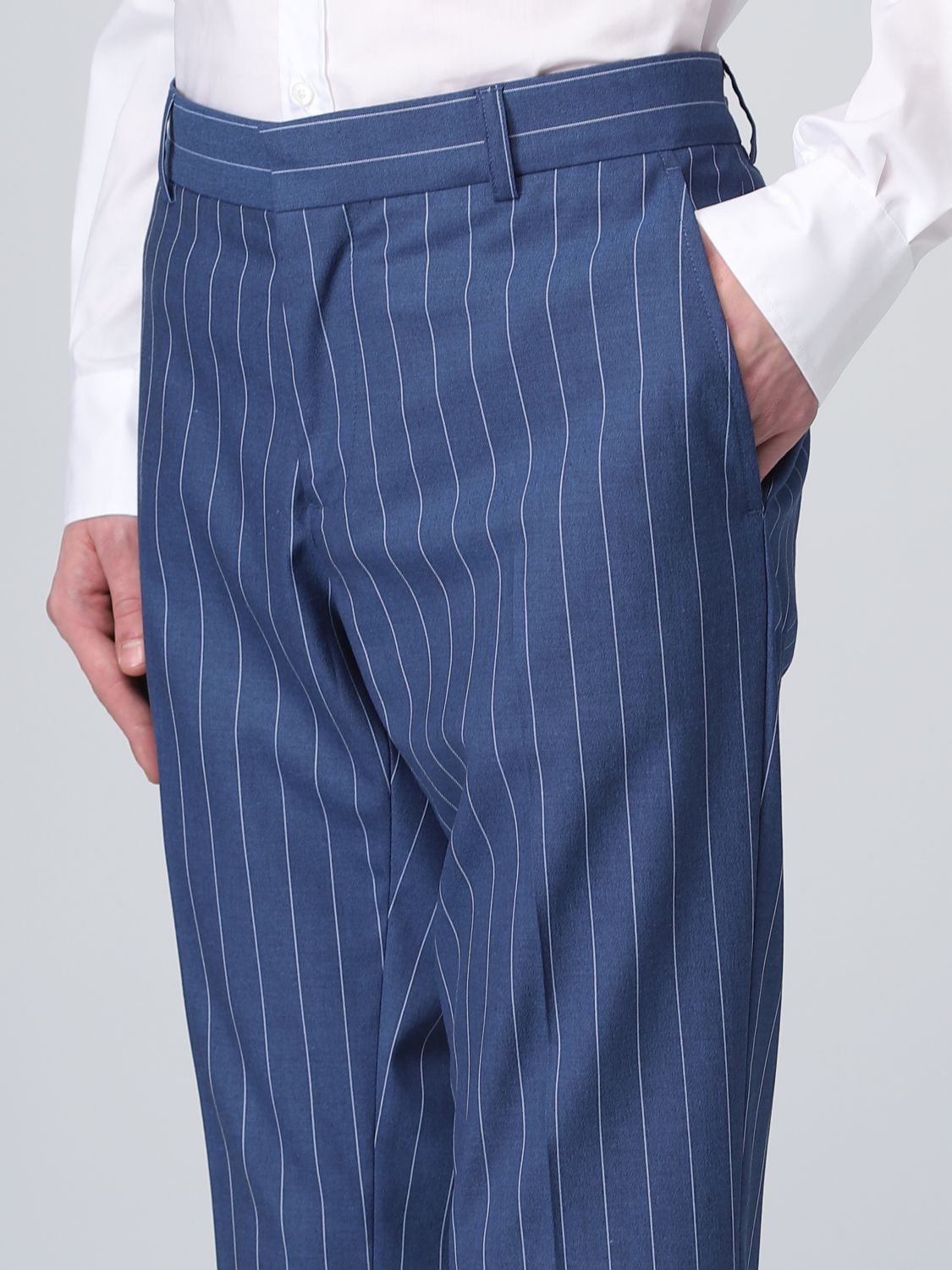 Trousers Daniele Alessandrini: Daniele Alessandrini trousers for men royal blue 4