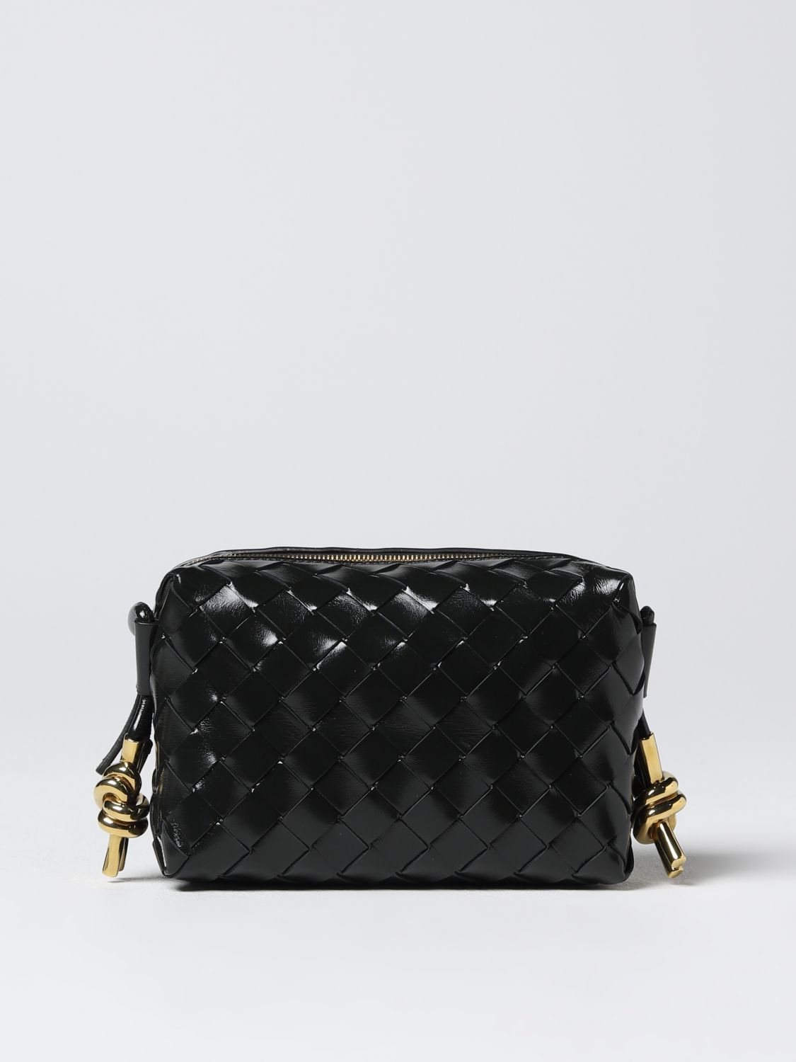 BOTTEGA VENETA: Loop bag in brushed leather - Black  Bottega Veneta crossbody  bags 736130V2GV1 online at