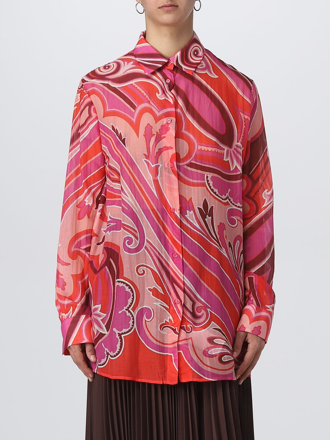 Camicia Etro: Camicia Etro in misto seta rosa 1