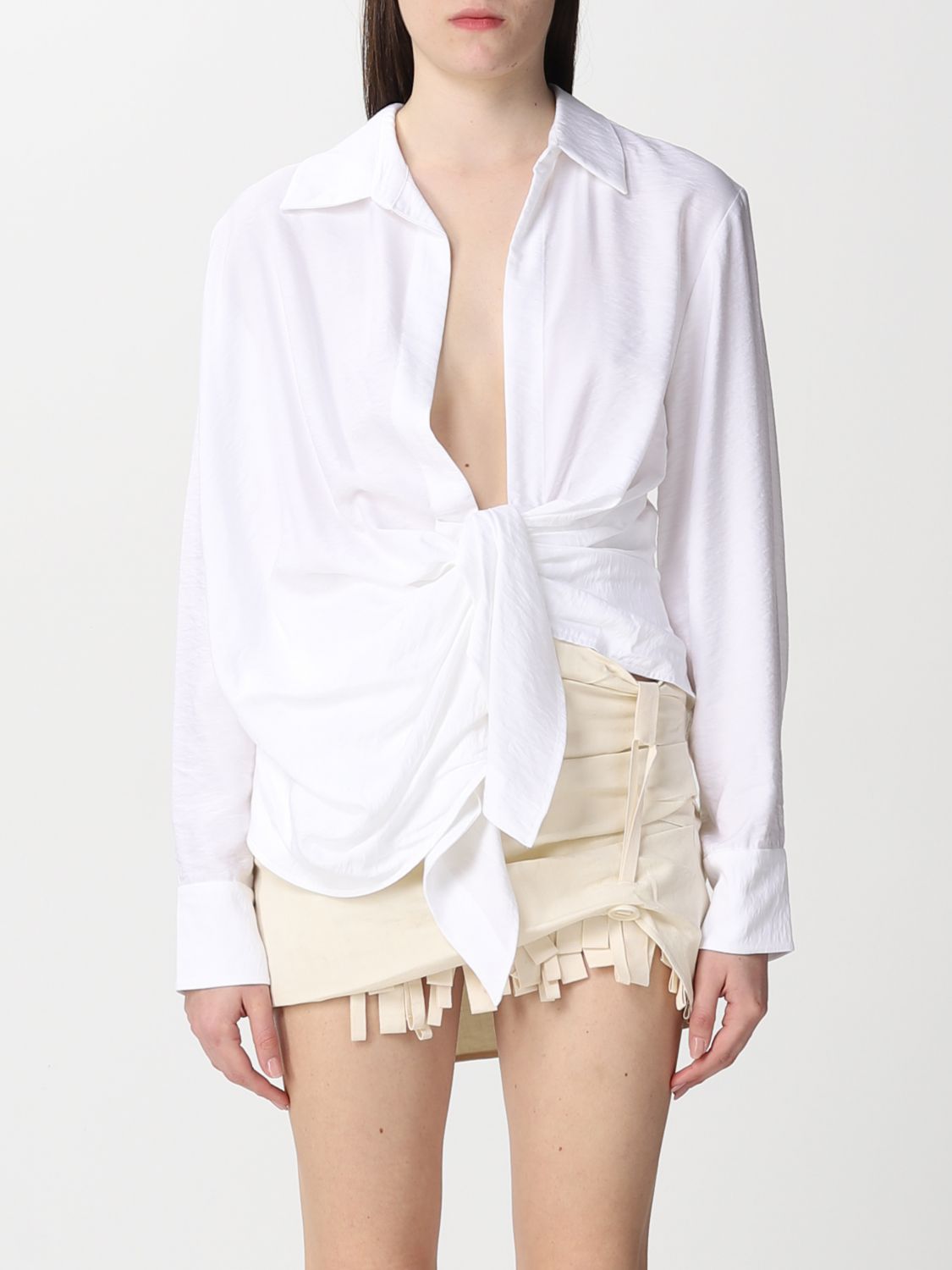 Shop Jacquemus Shirt  Woman Color White
