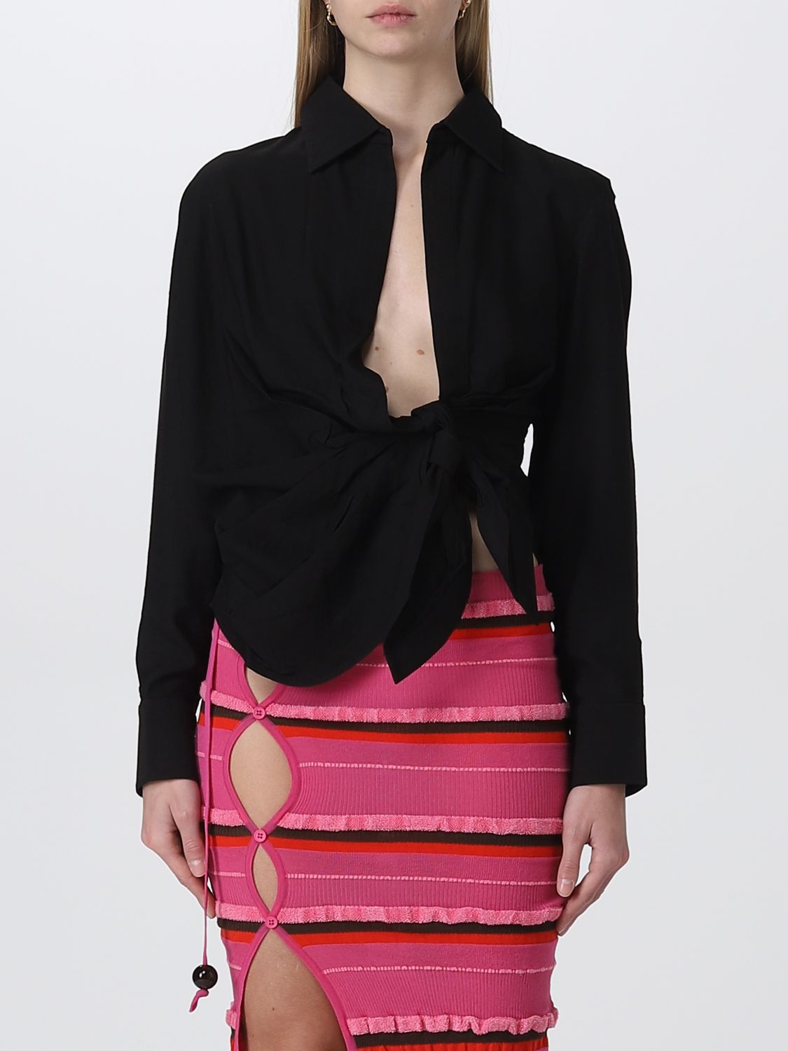 Jacquemus Shirt Woman Color Black | ModeSens
