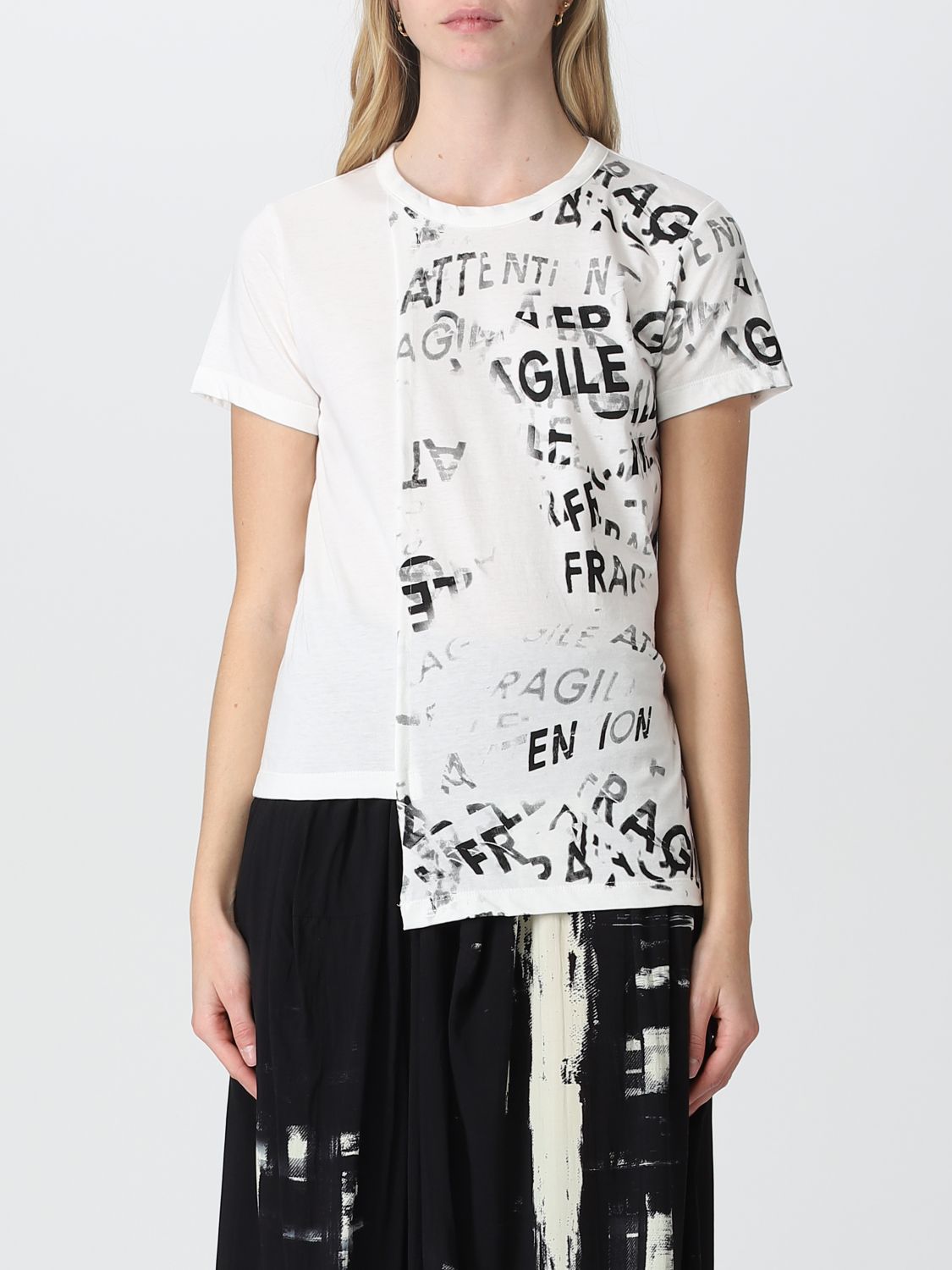 YOHJI YAMAMOTO: t-shirt for woman - White | Yohji Yamamoto t-shirt ...