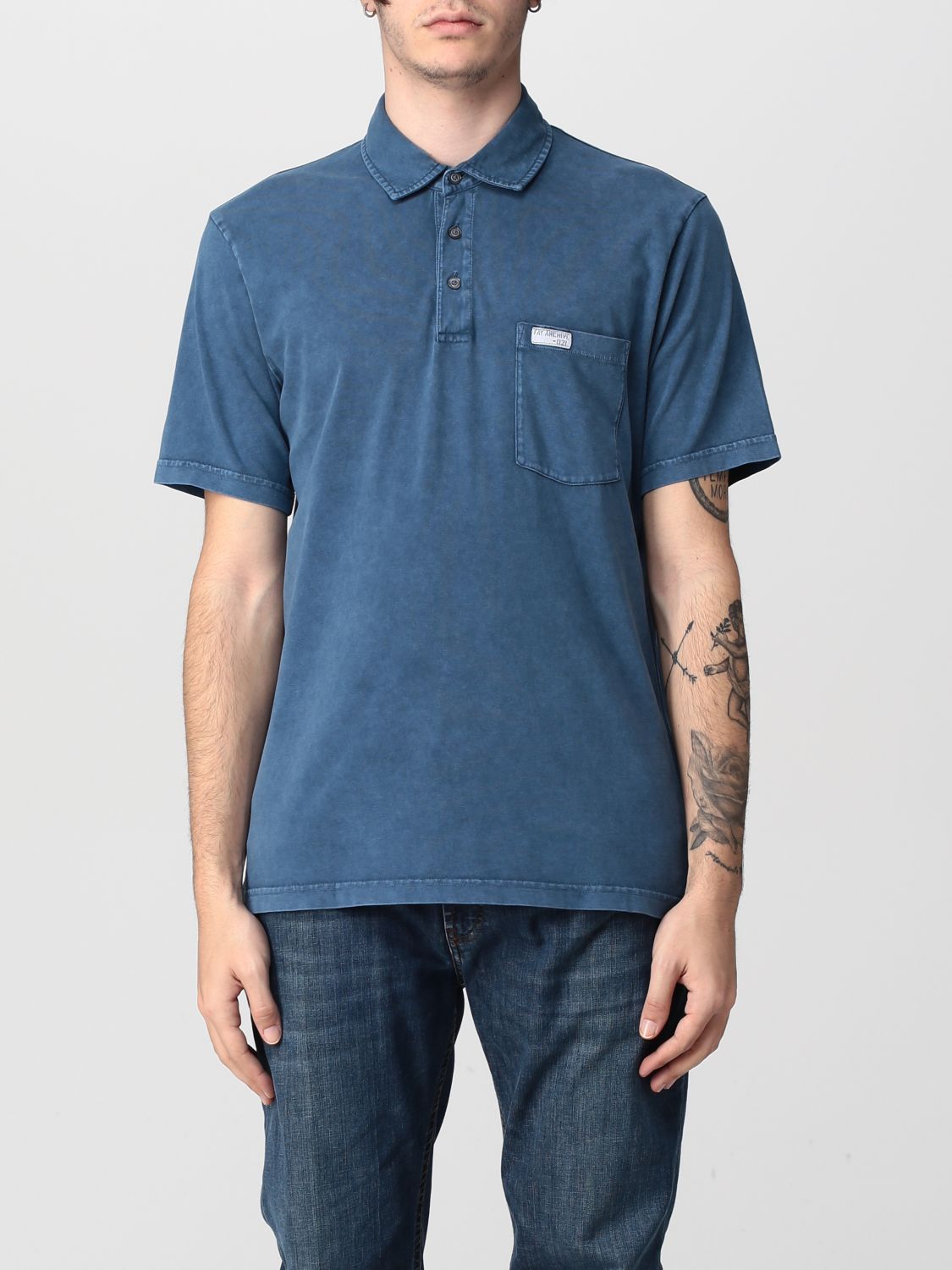 FAY POLO SHIRT FAY MEN COLOR COBALT,E12590252