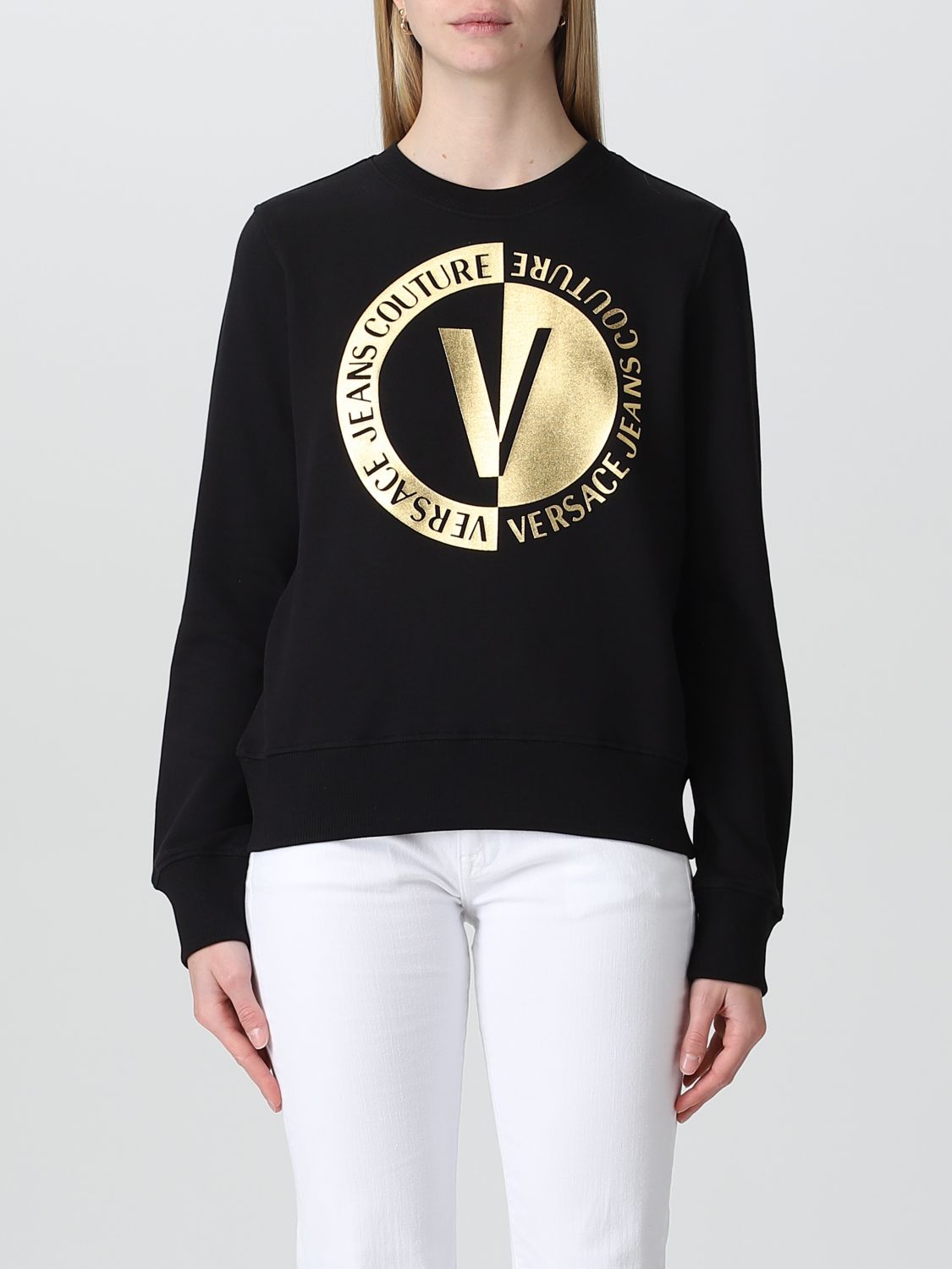 Versace Jeans Couture Jumper Woman In Black | ModeSens