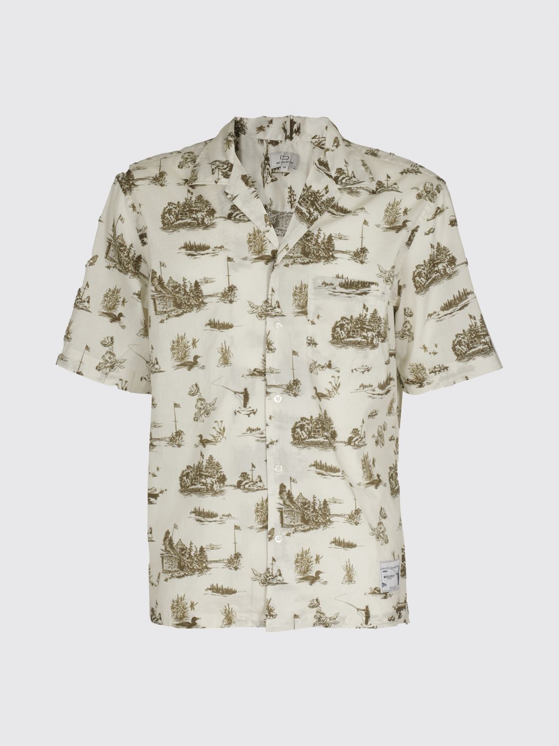 Woolrich Graphic-print Cotton Shirt In Multi