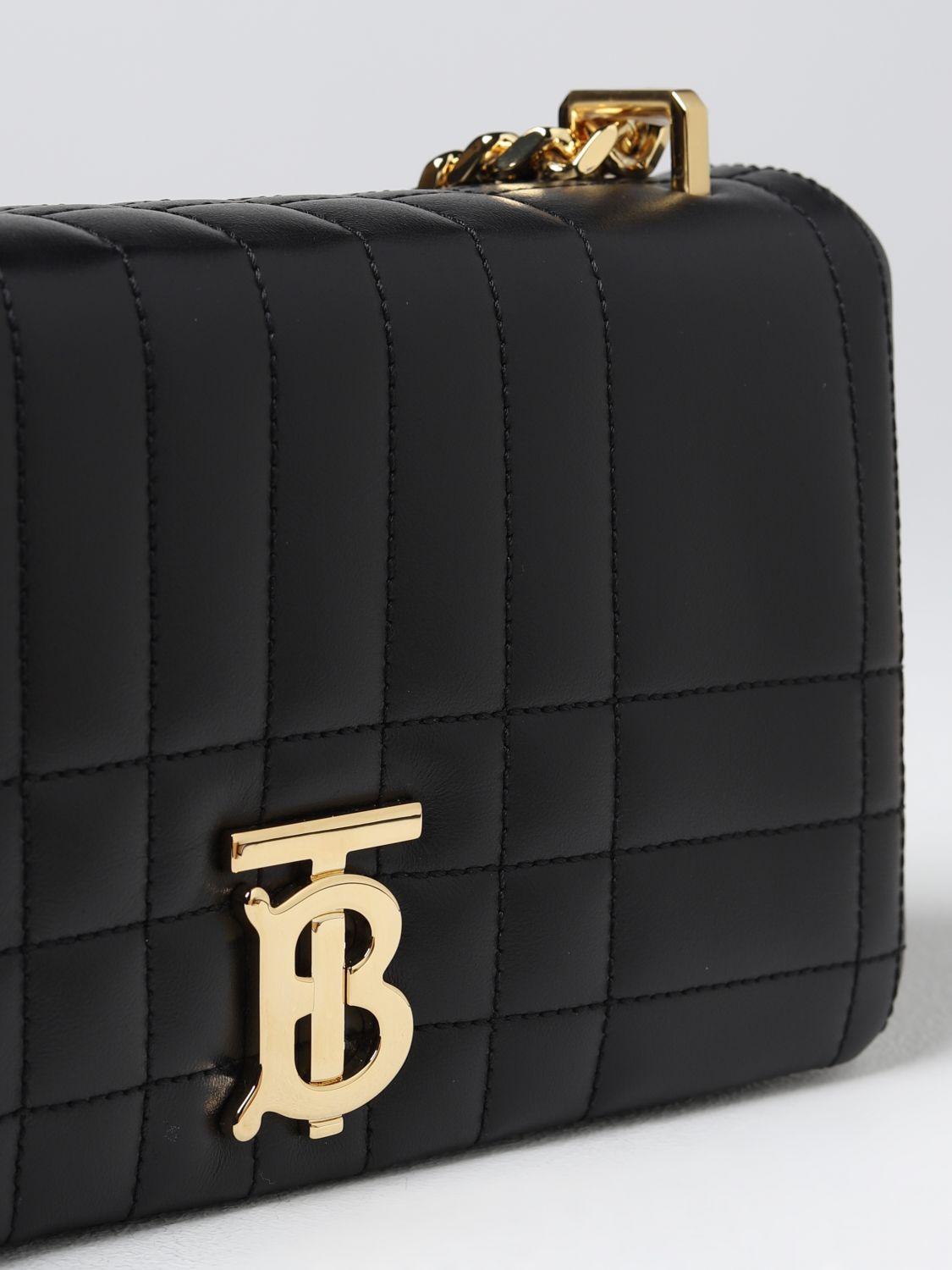 BURBERRY: Lola bag in quilted nappa leather - Black  Burberry shoulder bag  8059509 online at