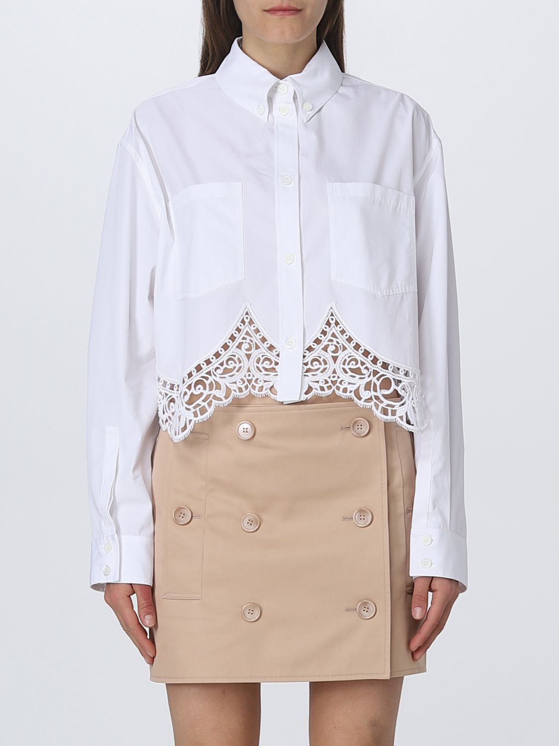 BURBERRY: top for woman - White | Burberry top 8067156 online on GIGLIO.COM