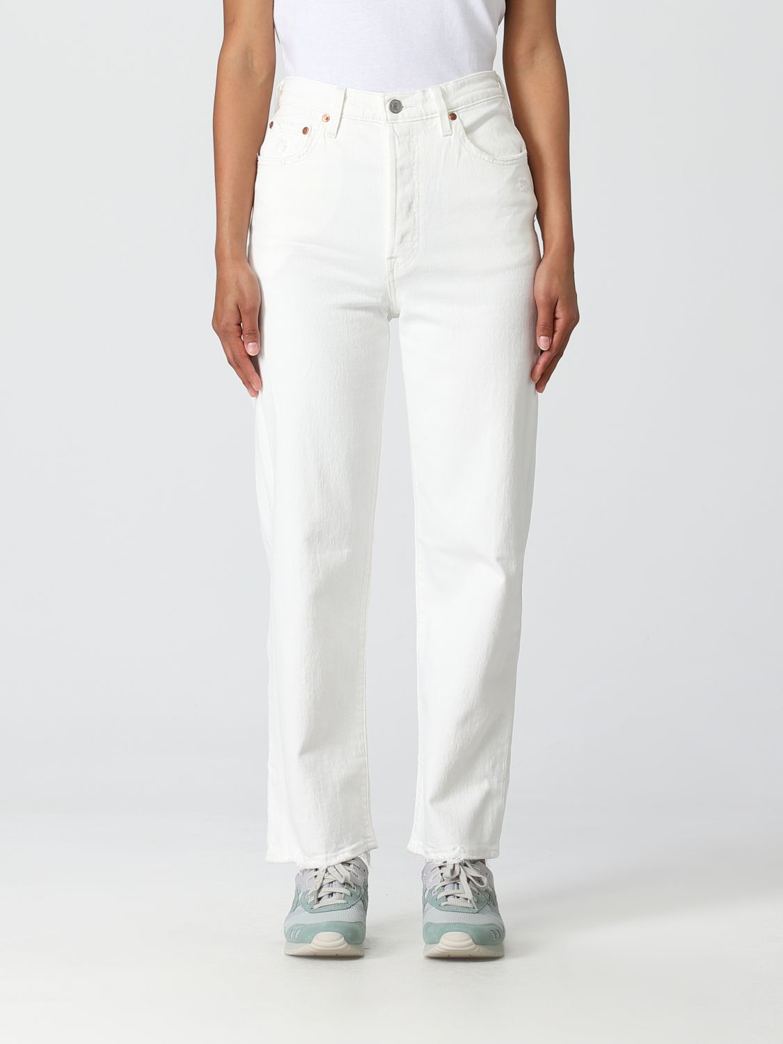 LEVI'S: pants for woman - Natural | Levi's pants 726930076 online on ...