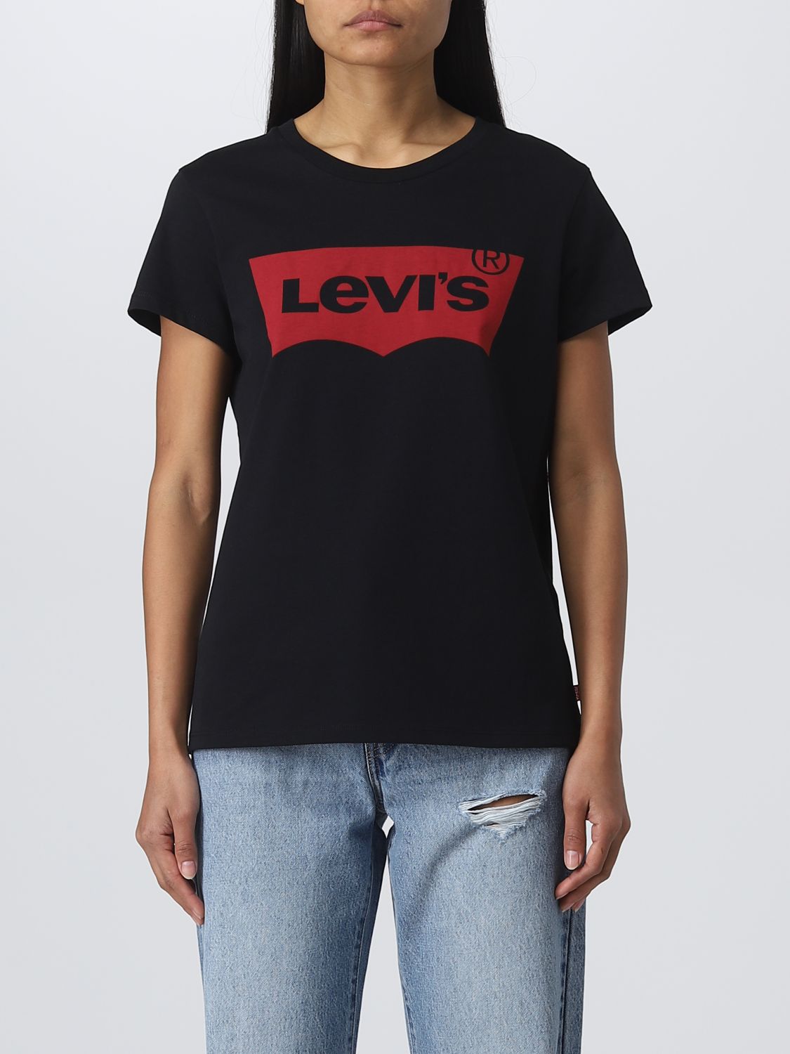 LEVI'S: t-shirt for woman - Black | Levi's t-shirt 173690201 online on ...