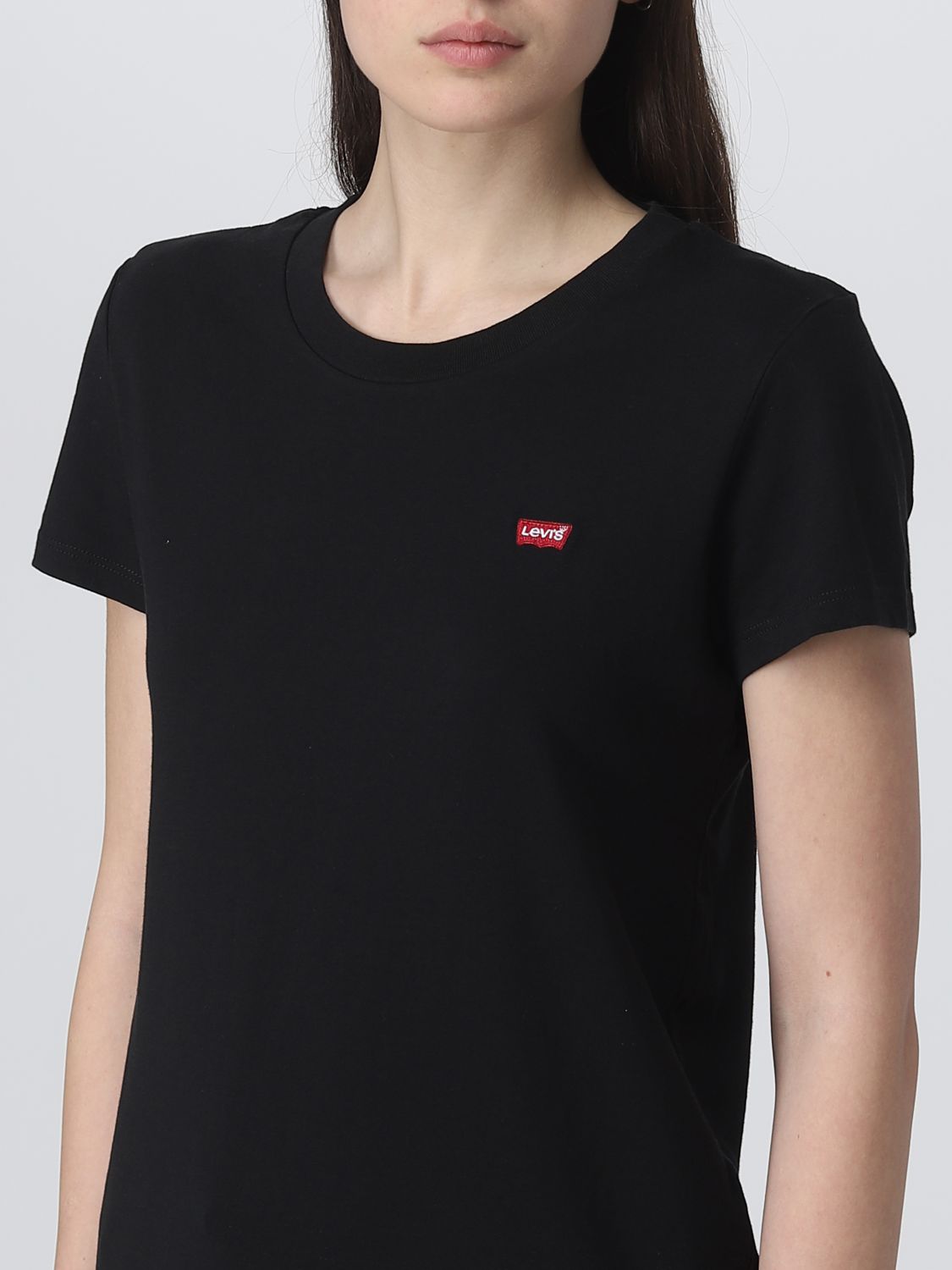 LEVI'S: t-shirt for woman - Black | Levi's t-shirt 391850008 online on ...