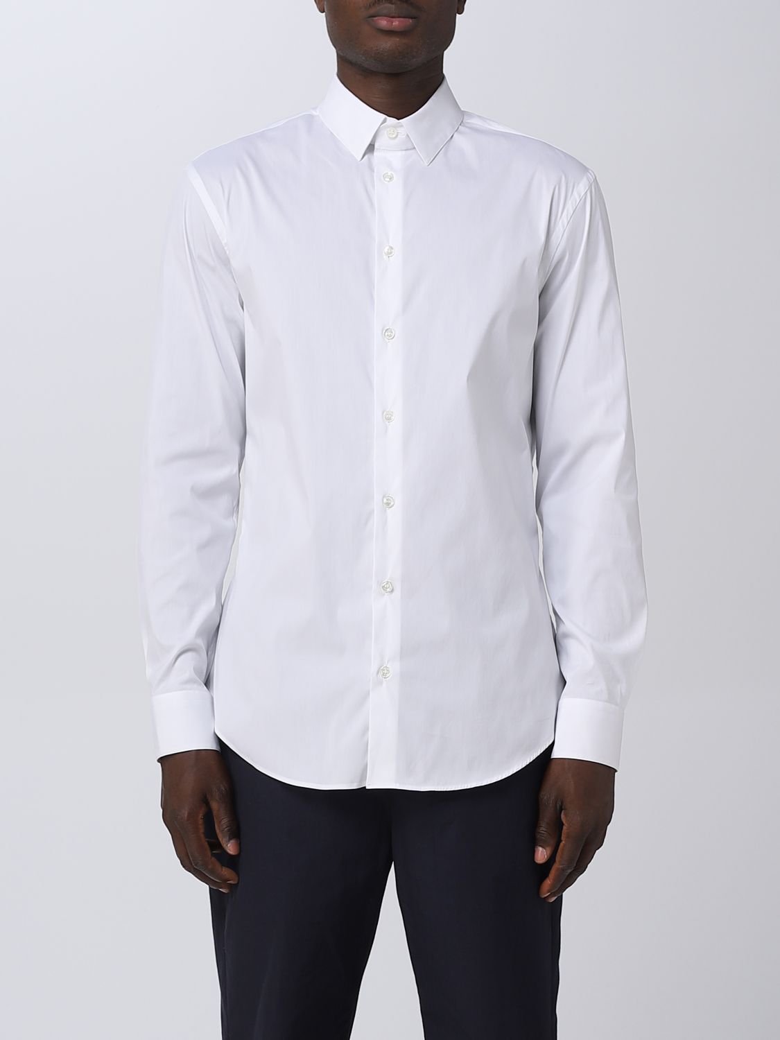GIORGIO ARMANI: shirt for man - White | Giorgio Armani shirt 8WGCCZ97TZ517  online on 