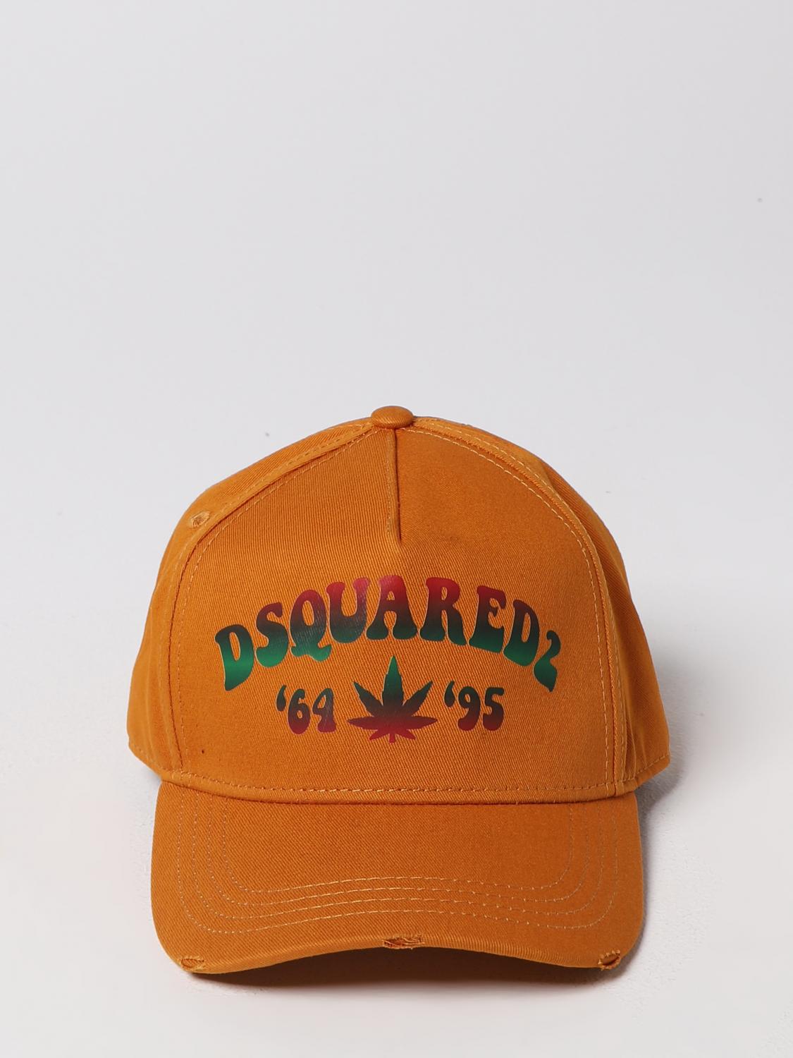 Cappello Dsquared2: Cappello Dsquared2 in cotone con logo stampato arancione 2