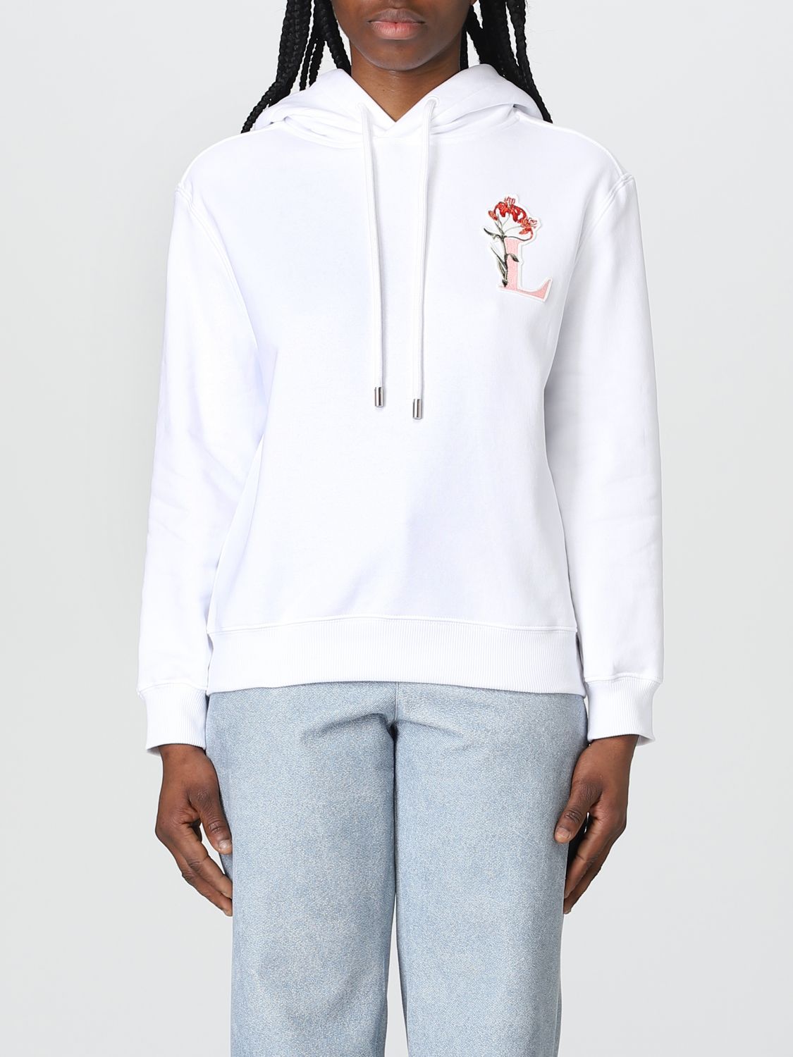 Shop Lanvin Sweatshirt  Woman Color White