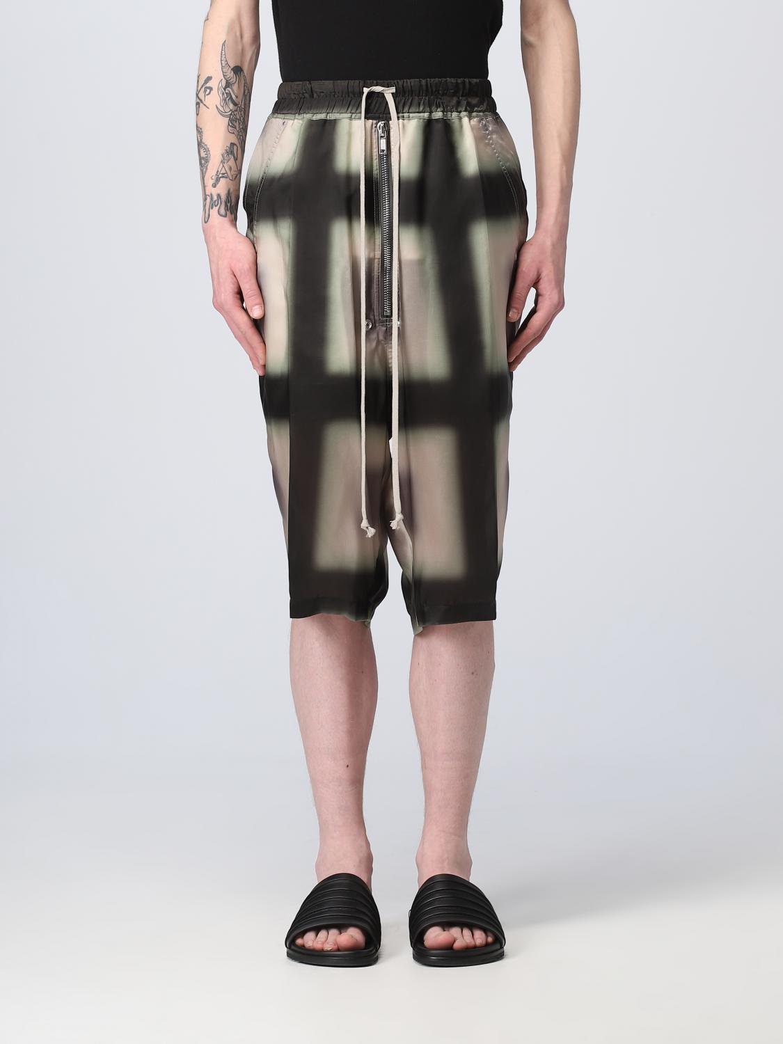 Rick Owens Man Shorts & Bermuda Shorts Dark Green Size 40 Cupro In Black