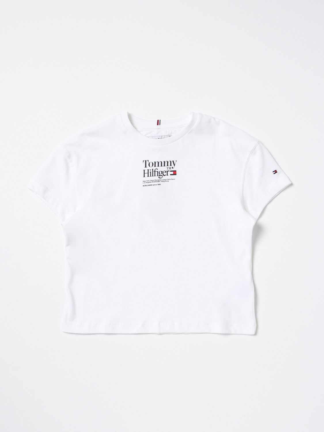 Fabrikant Påhængsmotor Bekræfte TOMMY HILFIGER: t-shirt for girls - White | Tommy Hilfiger t-shirt  KG0KG07256 online on GIGLIO.COM