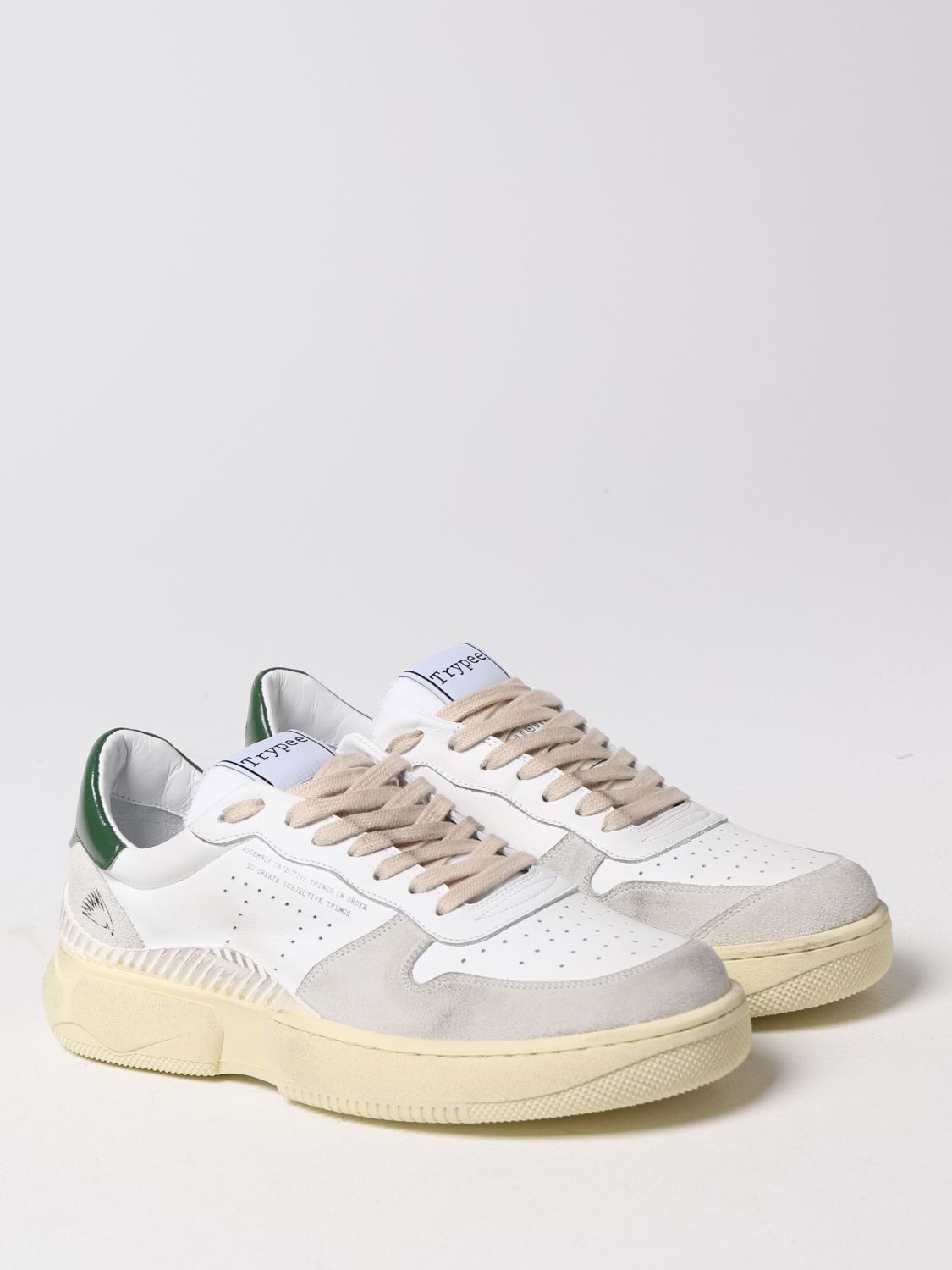 TRYPEE: sneakers for man - White | Trypee sneakers S128 online on ...