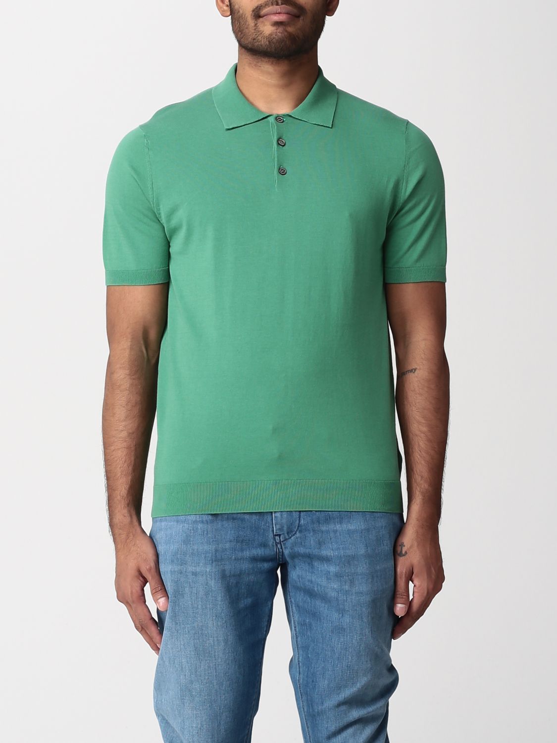 Ballantyne Short-sleeve Cotton Polo Shirt In Green