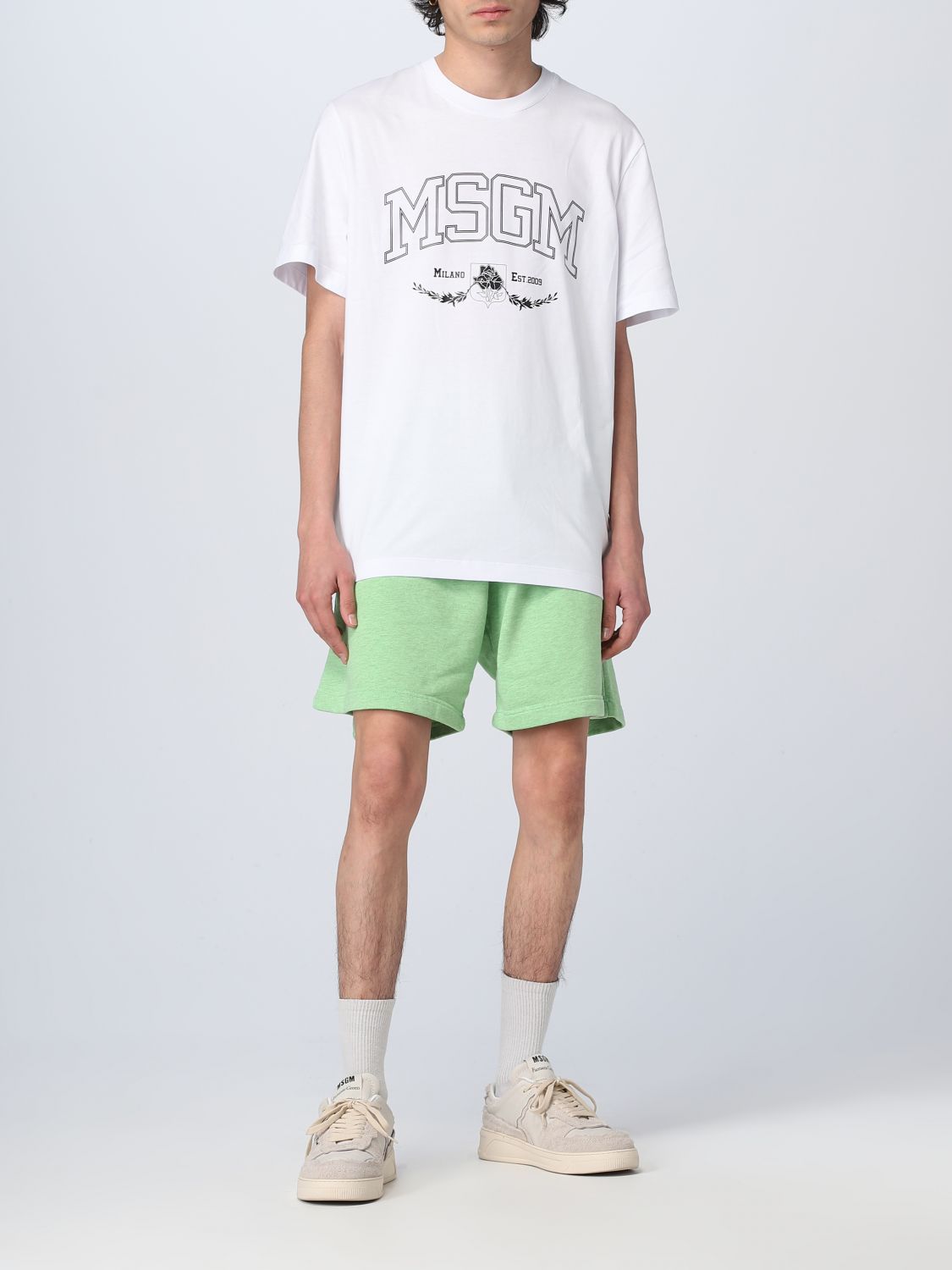 MSGM: short for man - Green | Msgm short MB61237003 online on GIGLIO.COM