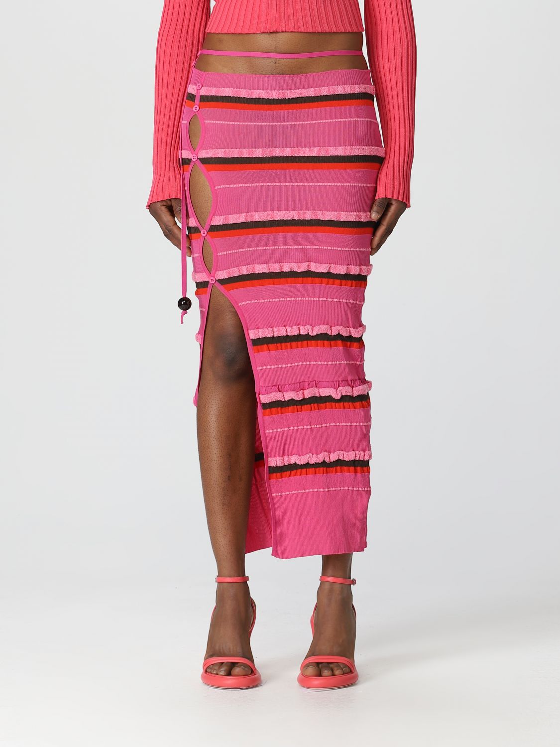 Shop Jacquemus Skirt  Woman Color Pink