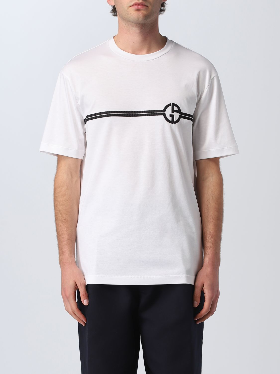 Premonition Kunde blive irriteret GIORGIO ARMANI: t-shirt for man - White | Giorgio Armani t-shirt  3RSM66SJTKZ online on GIGLIO.COM