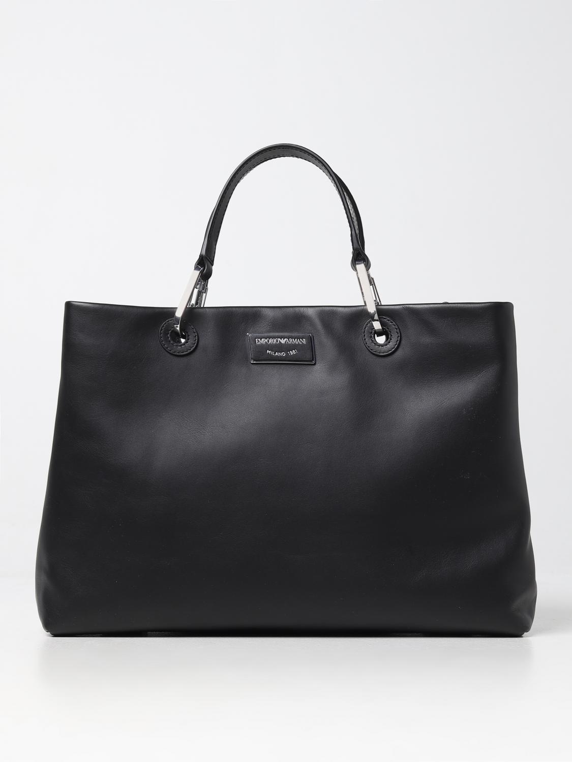 Borse tote Emporio Armani: Borsa Emporio Armani in pelle nero 1
