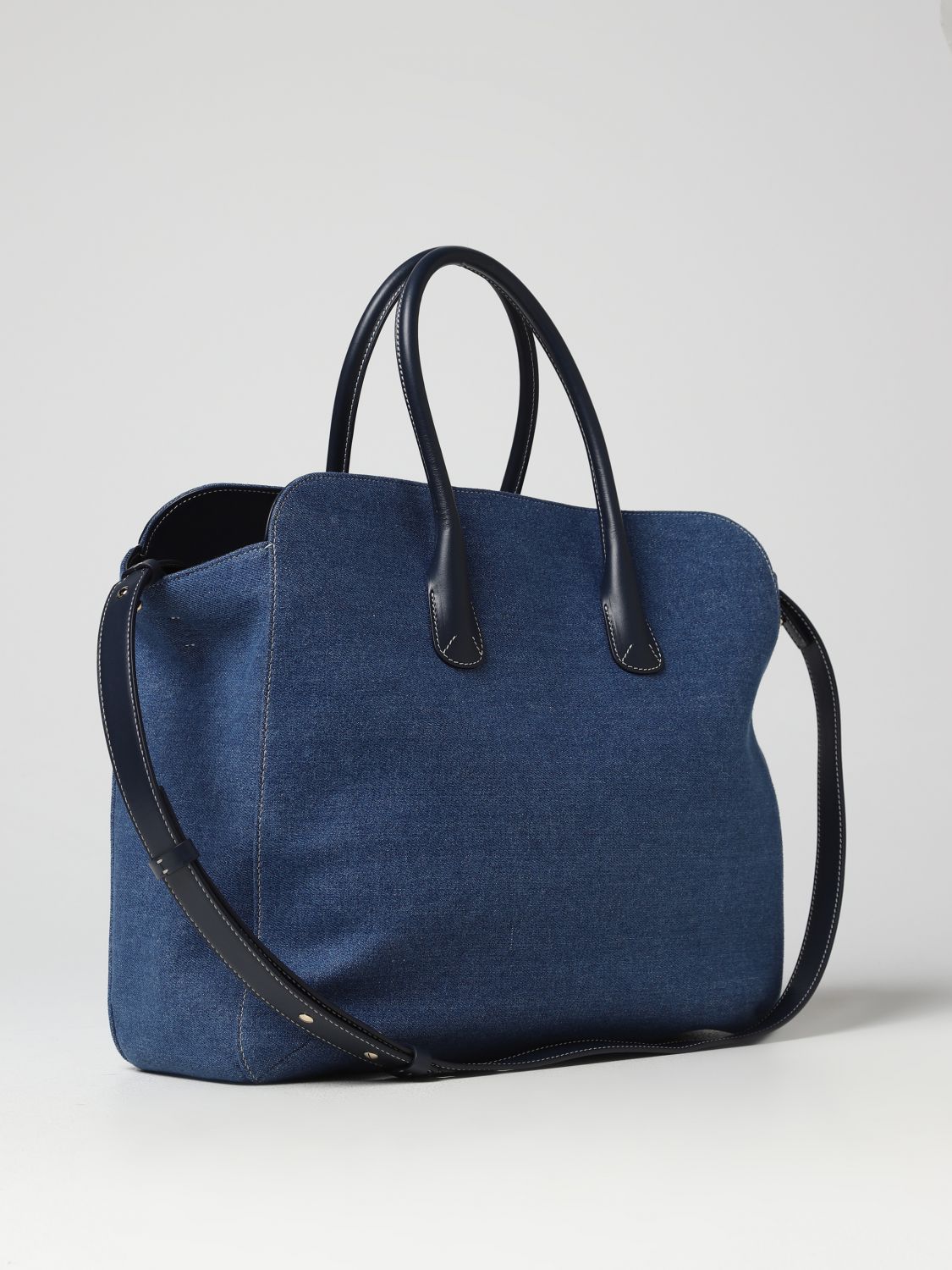 GIORGIO ARMANI: tote bags for woman - Blue | Giorgio Armani tote bags ...
