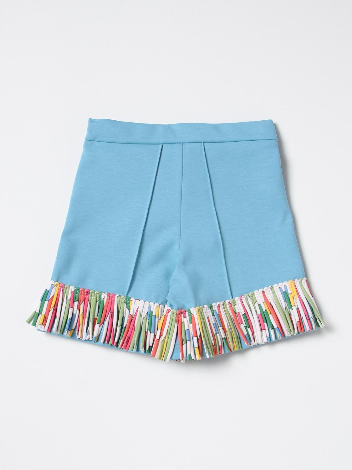 Pantaloncino Emilio Pucci Junior: Pantaloncino Emilio Pucci Junior bambina azzurro 2
