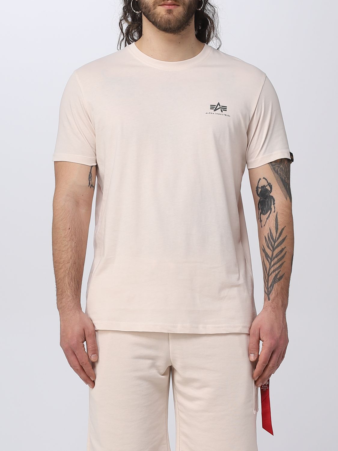 ALPHA INDUSTRIES: t-shirt for man - Beige | Alpha Industries t-shirt 128507  online at