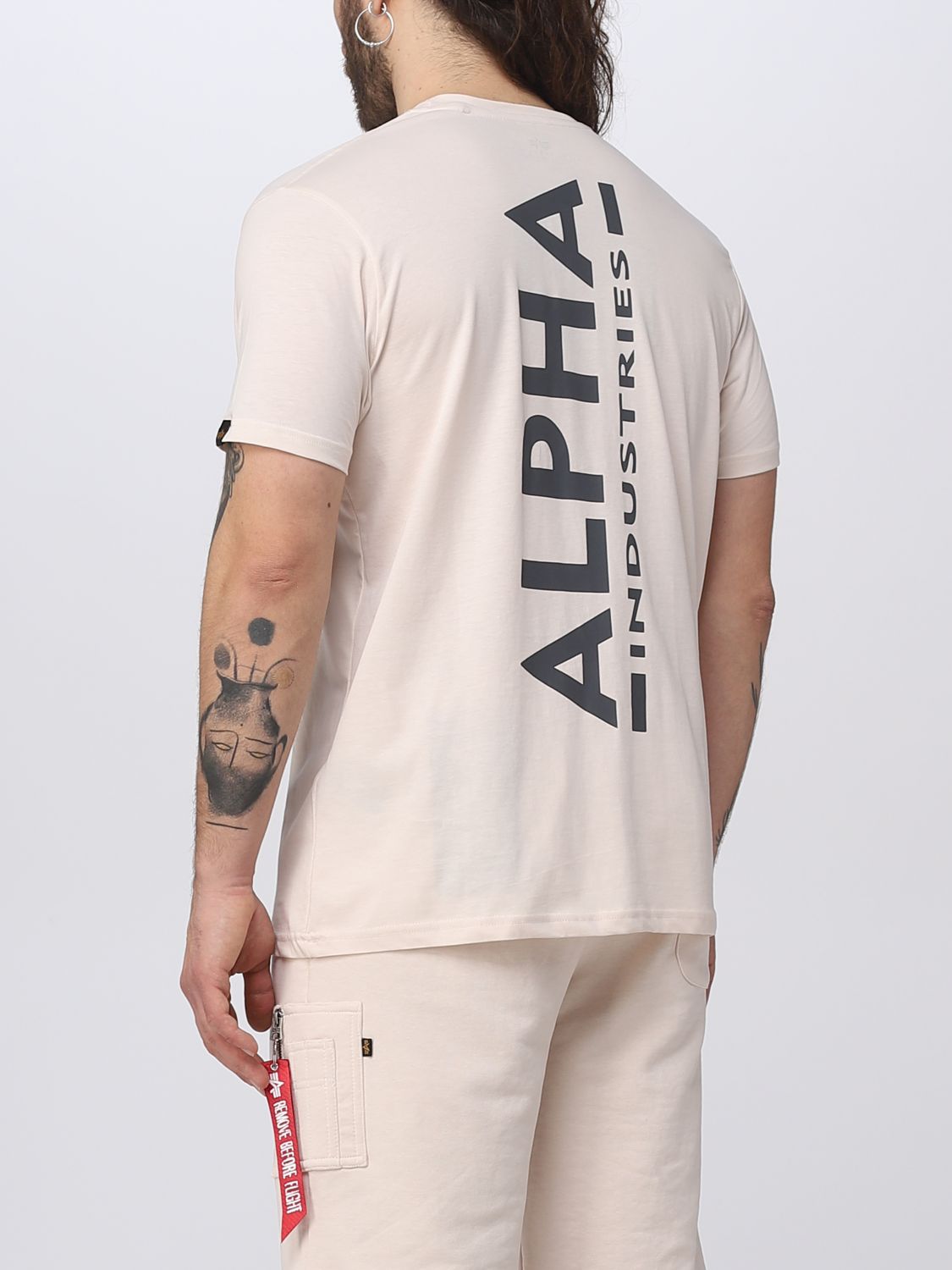 ALPHA INDUSTRIES: t-shirt for man 128507 online | - Beige Alpha at t-shirt Industries