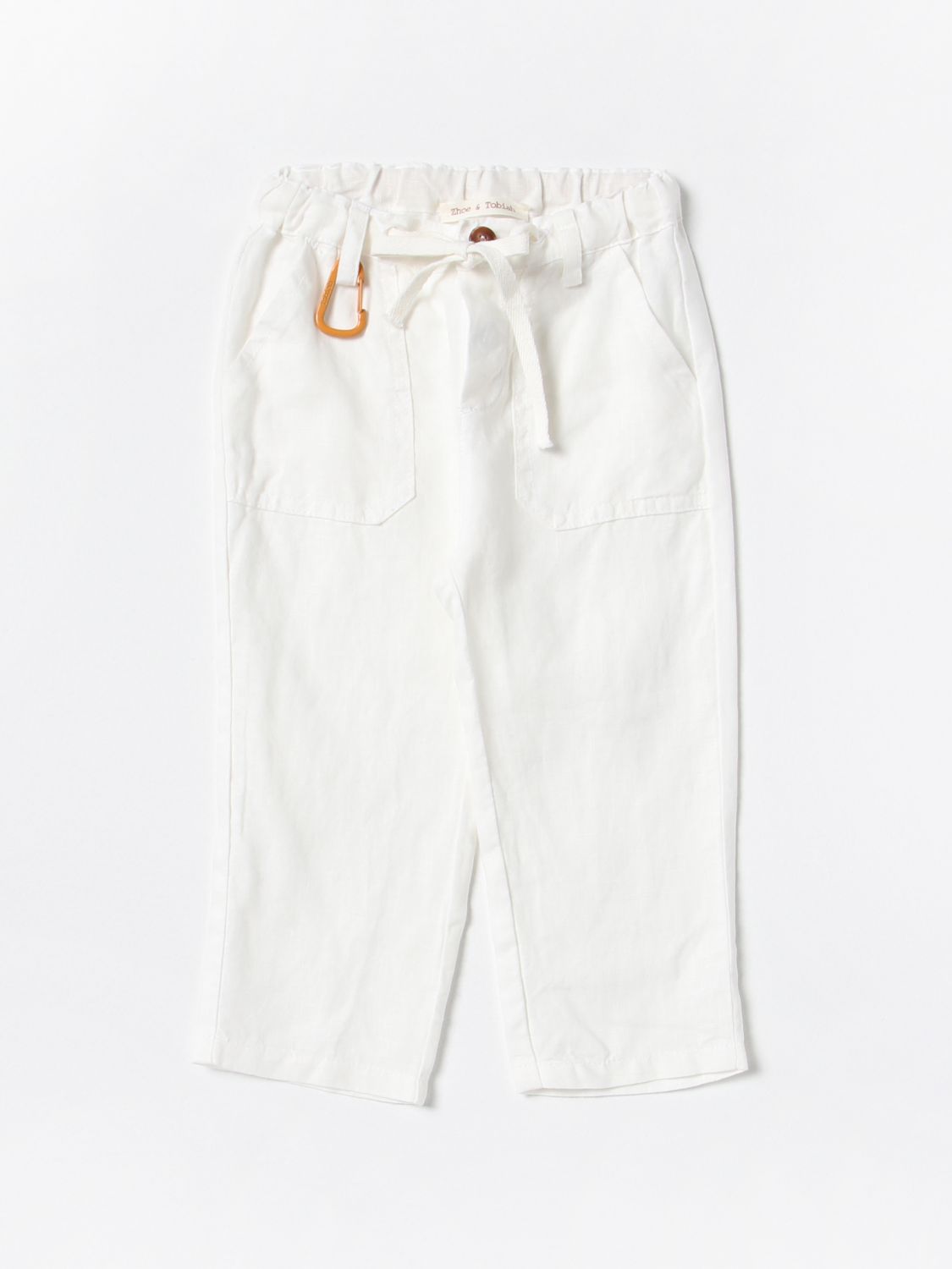 ZHOE & TOBIAH: pants for baby - White | Zhoe & Tobiah pants LIN5 online ...