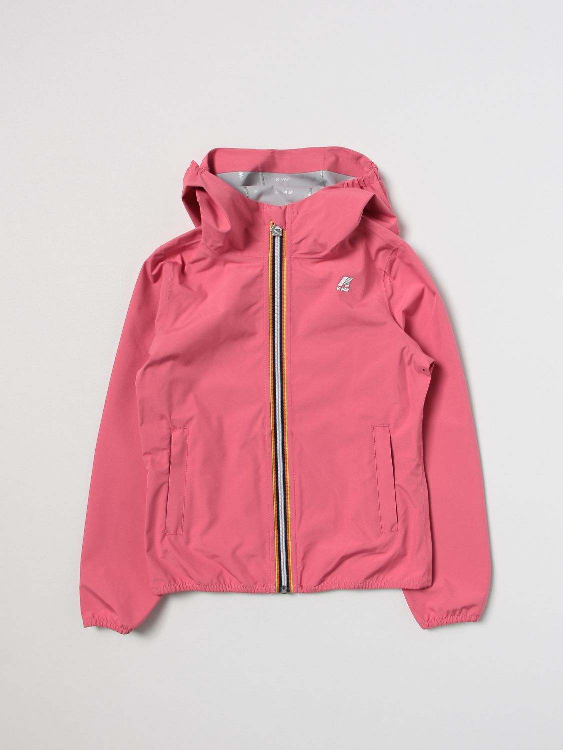 K-way Kids' Reversible Padded Jacket In Pink