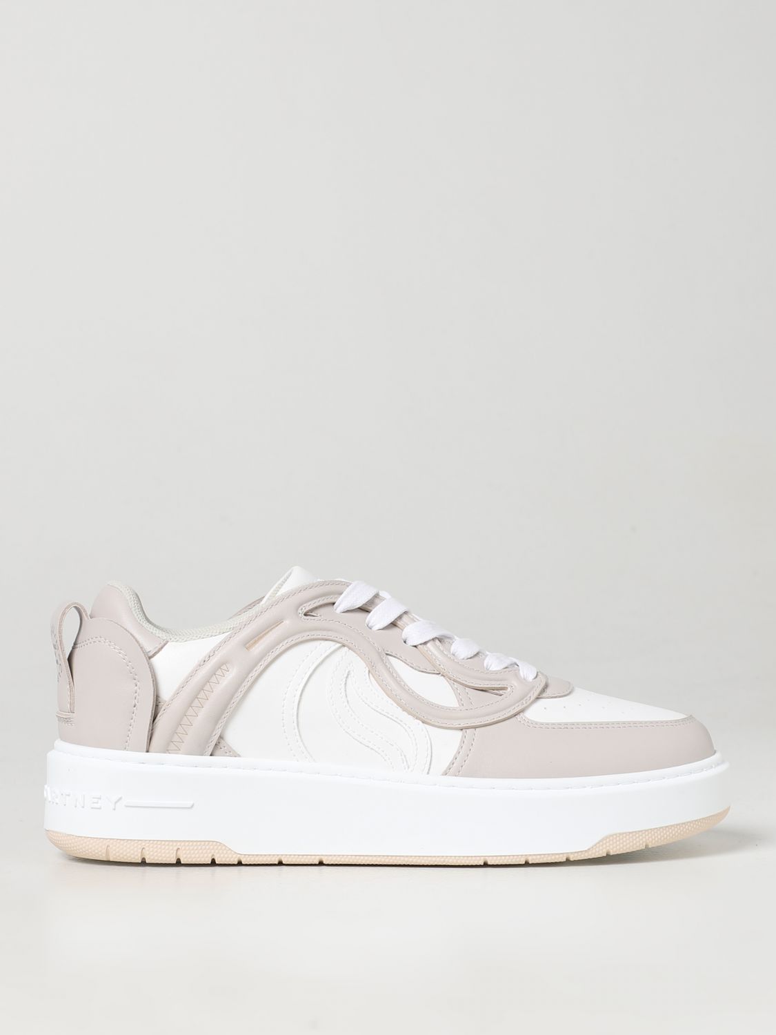 Shop Stella Mccartney S-wave 1  Sneakers In Synthetic Leather In Cream