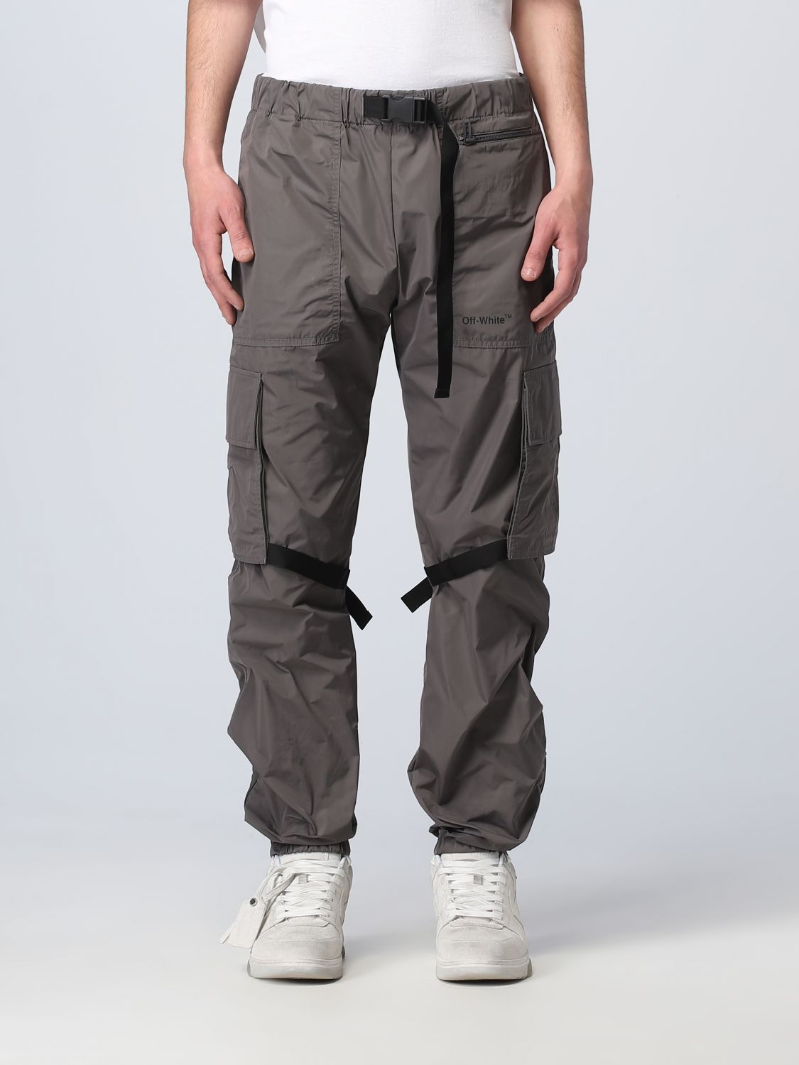 OFF-WHITE: pants for man - Black | Off-White pants OMCF031S23FAB002 ...