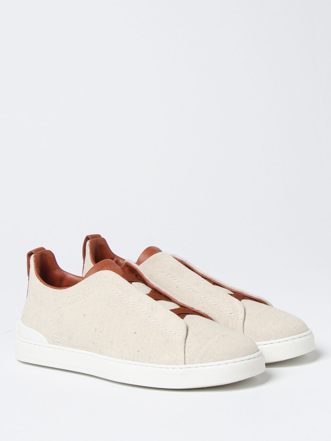 ZEGNA: sneakers for man - Beige  Zegna sneakers LHBASS4841Z online at